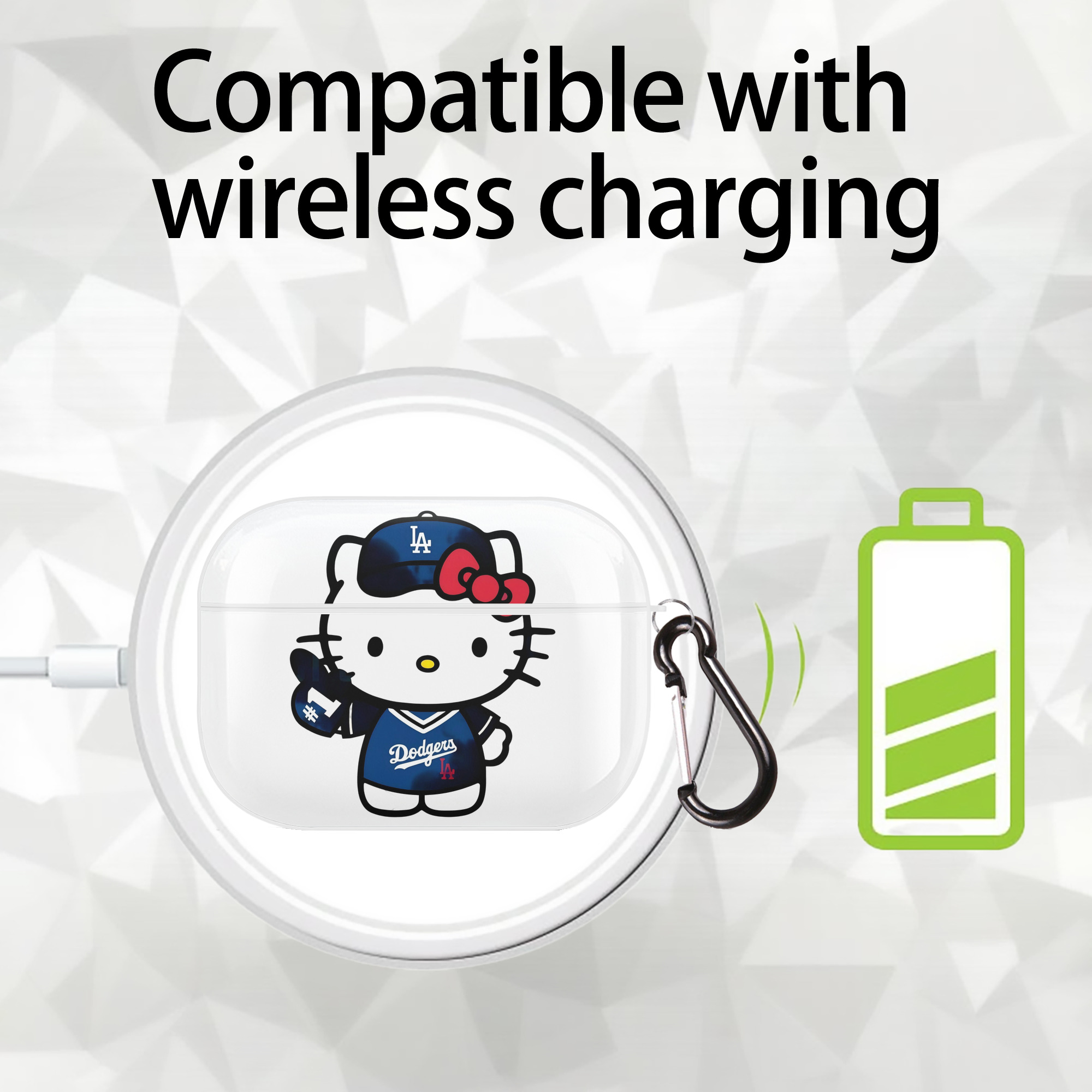  AirPods Pro Hard Case White With Keychain, Durable Flexible PC, Precise Cutouts, Anti-Fingerprint, Yellowing & Scratch Resistant, Full Protection, Washable