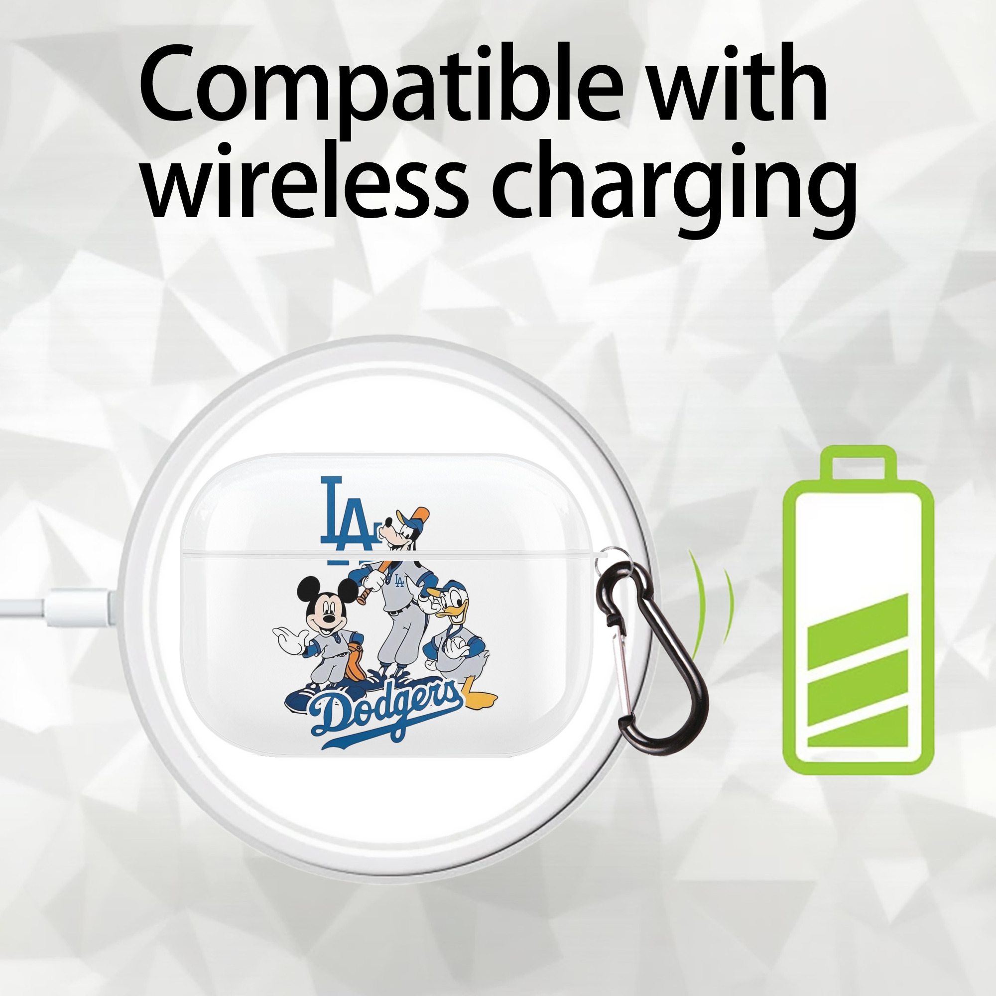  AirPods Pro Hard Case White With Keychain, Durable Flexible PC, Precise Cutouts, Anti-Fingerprint, Yellowing & Scratch Resistant, Full Protection, Washable