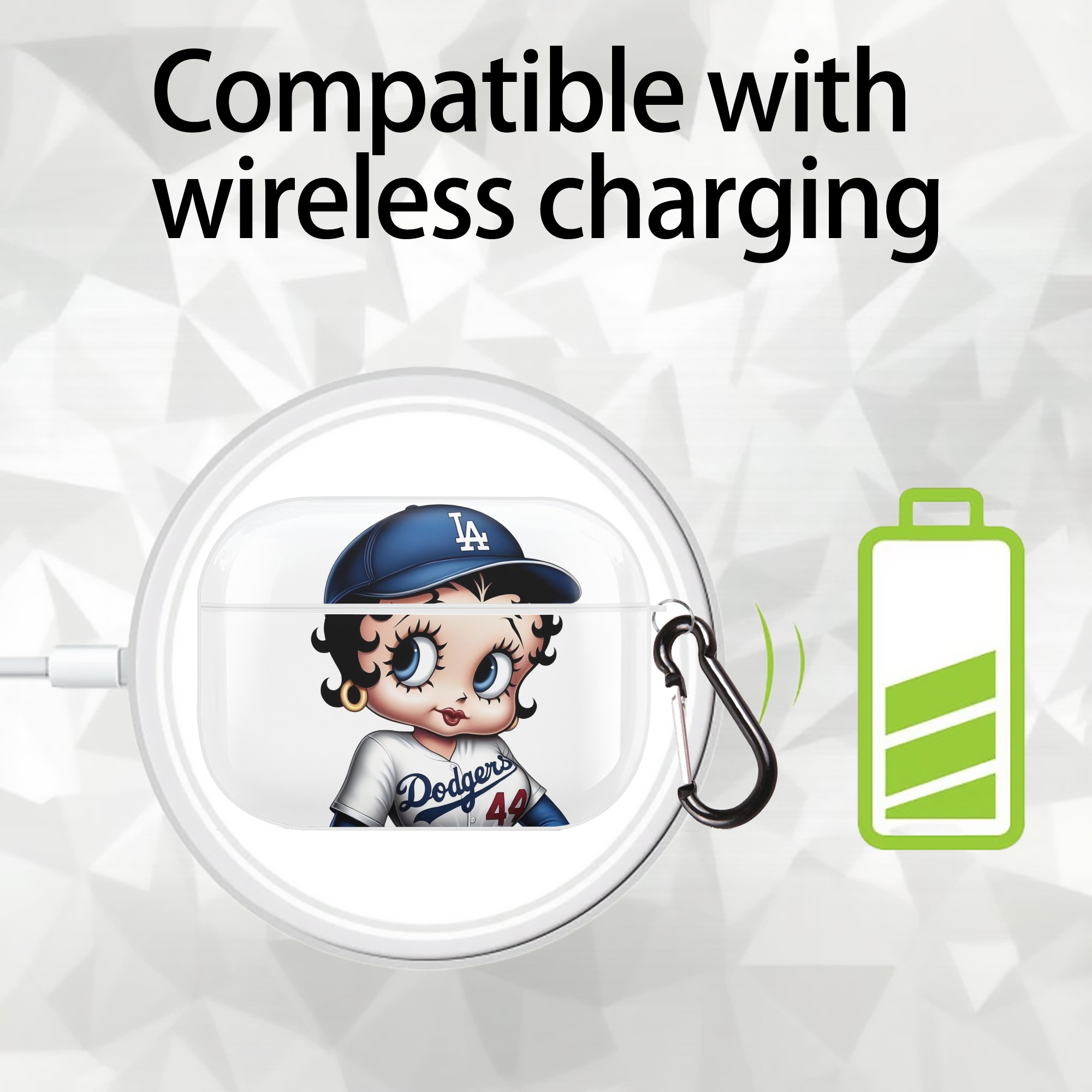  AirPods Pro Hard Case White With Keychain, Durable Flexible PC, Precise Cutouts, Anti-Fingerprint, Yellowing & Scratch Resistant, Full Protection, Washable