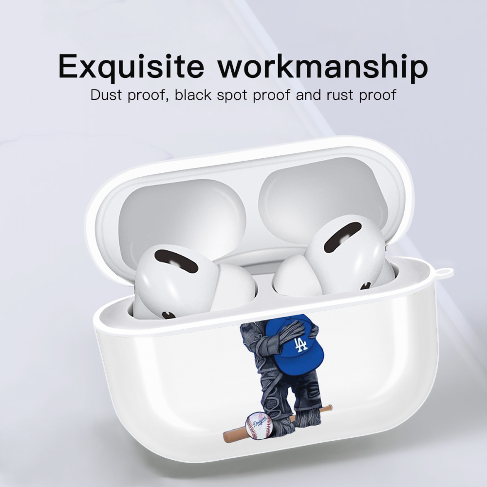  AirPods Pro Hard Case White With Keychain, Durable Flexible PC, Precise Cutouts, Anti-Fingerprint, Yellowing & Scratch Resistant, Full Protection, Washable