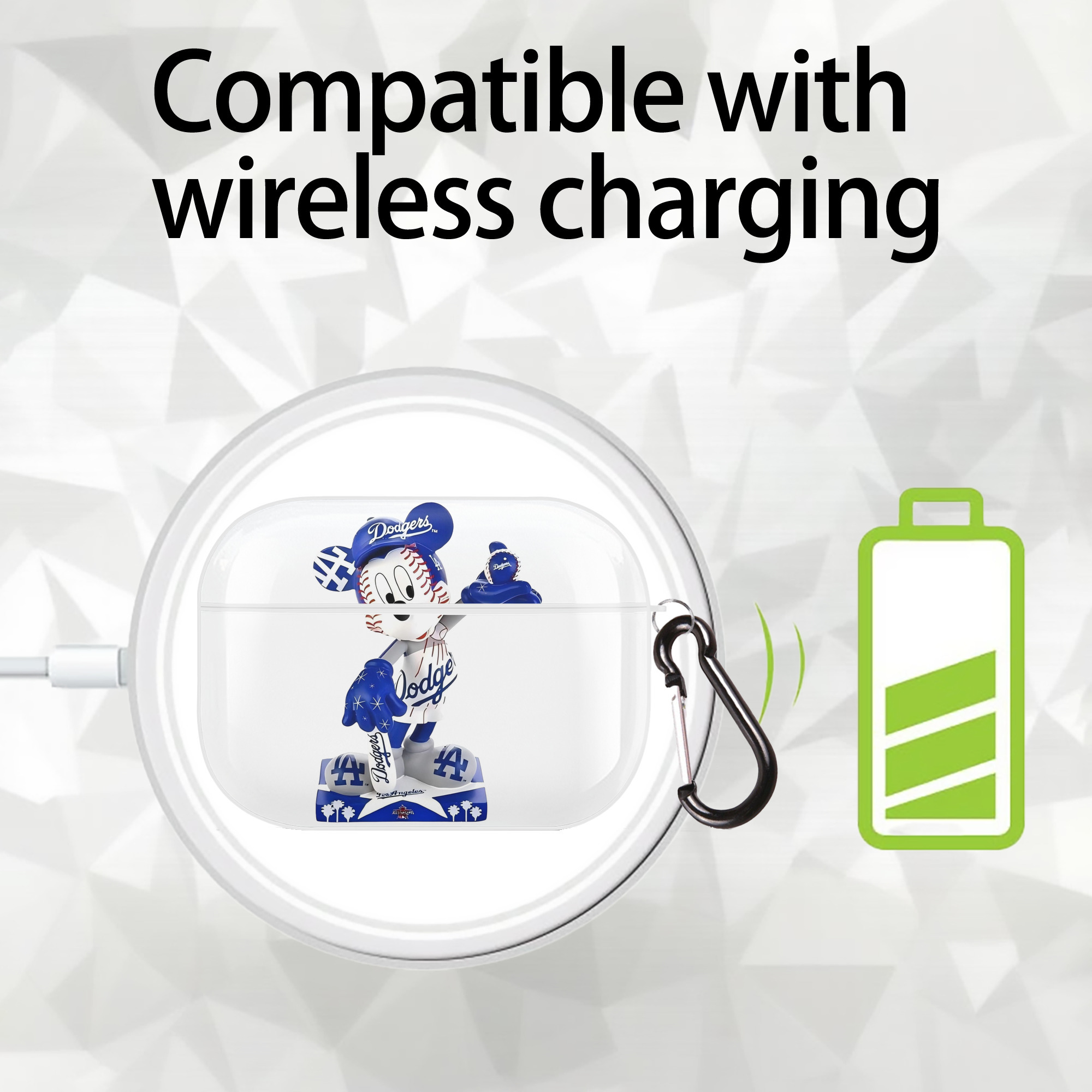  AirPods Pro Hard Case White With Keychain, Durable Flexible PC, Precise Cutouts, Anti-Fingerprint, Yellowing & Scratch Resistant, Full Protection, Washable