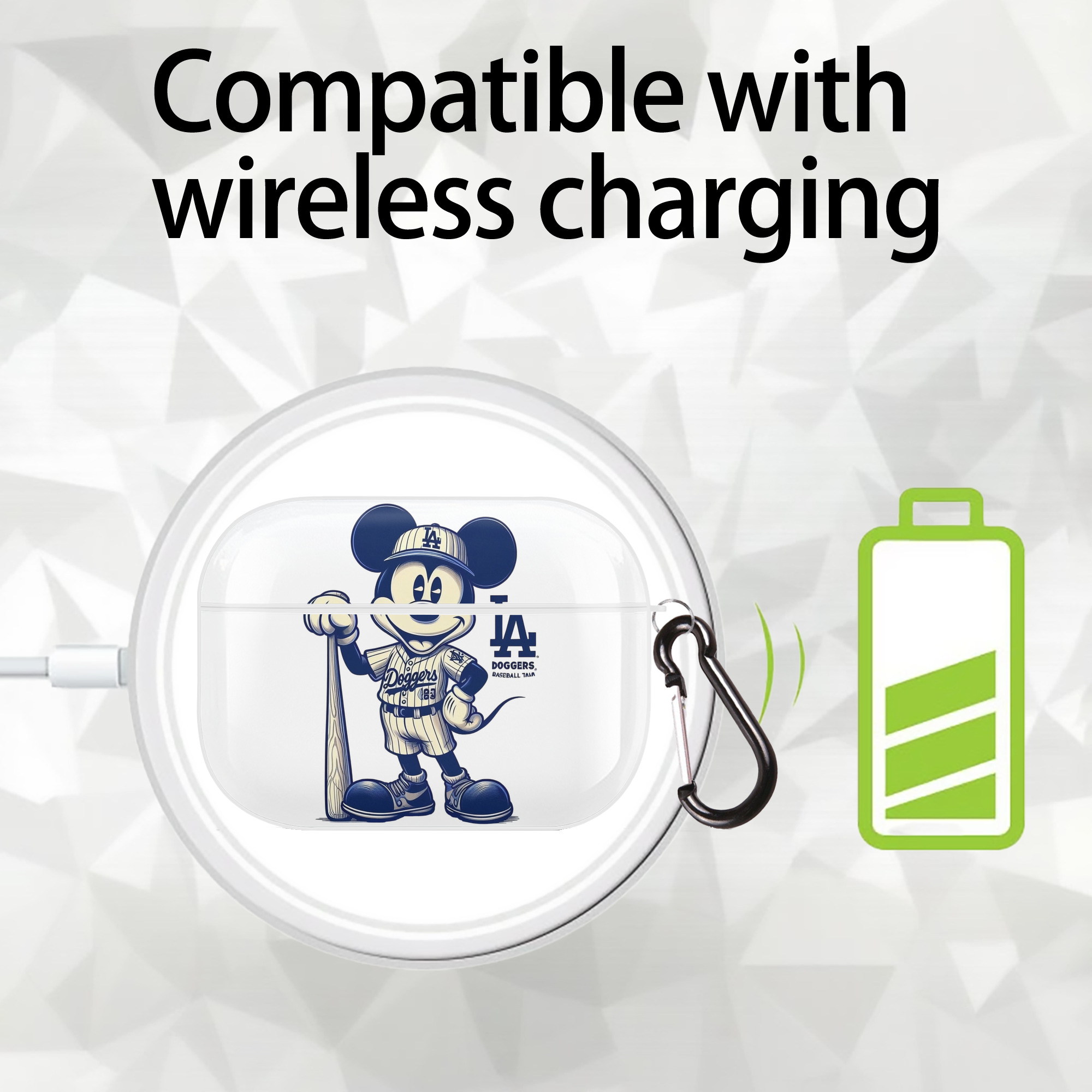  AirPods Pro Hard Case White With Keychain, Durable Flexible PC, Precise Cutouts, Anti-Fingerprint, Yellowing & Scratch Resistant, Full Protection, Washable