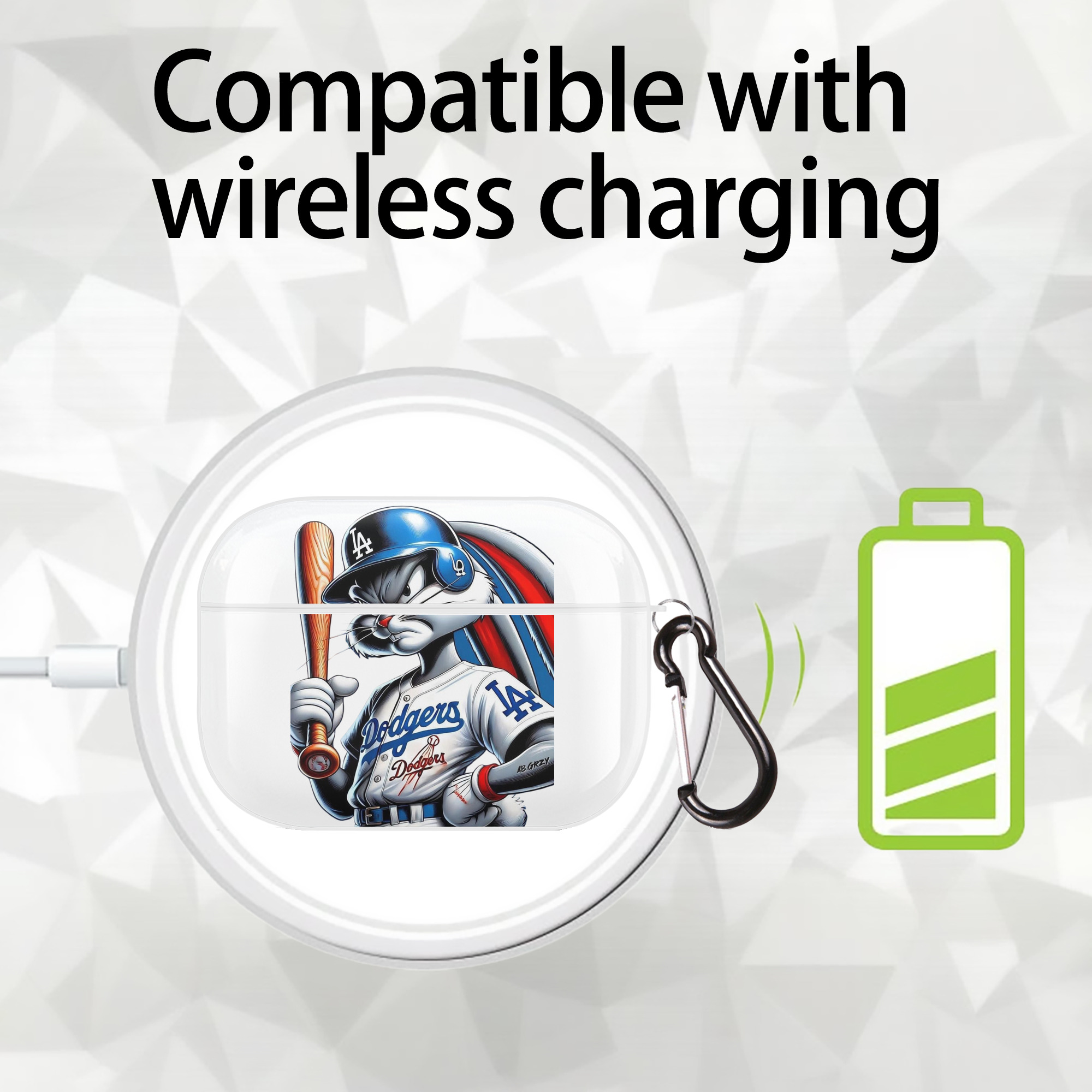  AirPods Pro Hard Case White With Keychain, Durable Flexible PC, Precise Cutouts, Anti-Fingerprint, Yellowing & Scratch Resistant, Full Protection, Washable