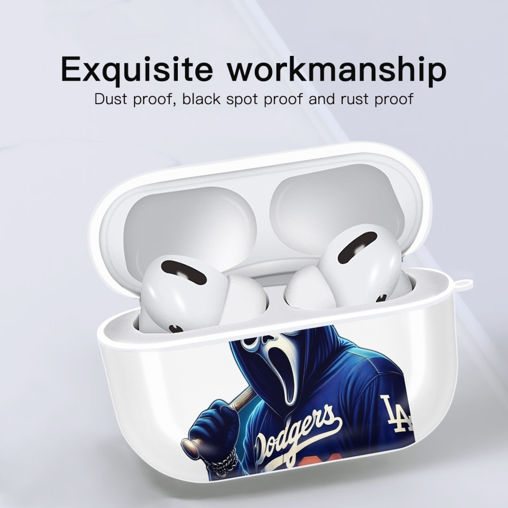  AirPods Pro Hard Case White With Keychain, Durable Flexible PC, Precise Cutouts, Anti-Fingerprint, Yellowing & Scratch Resistant, Full Protection, Washable