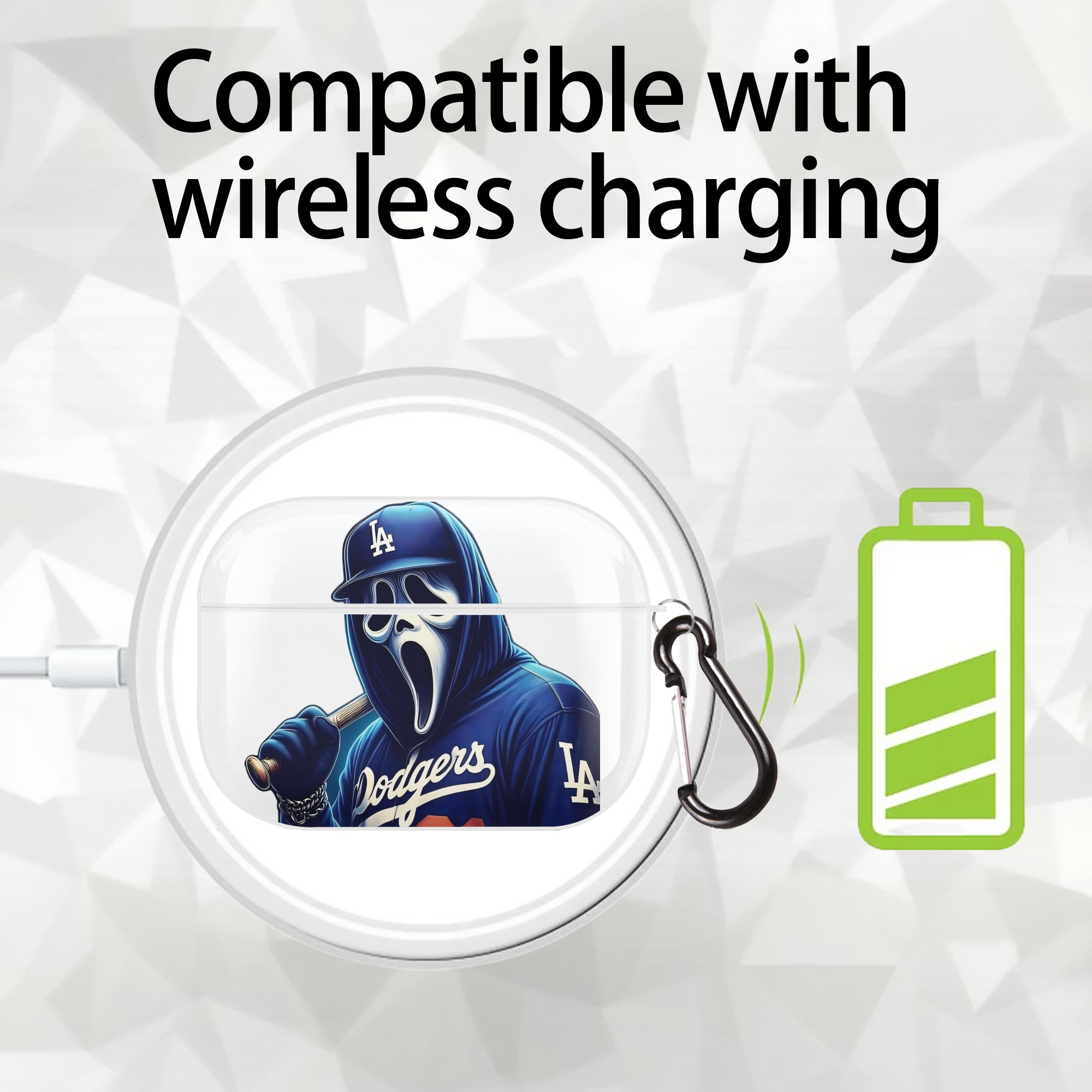  AirPods Pro Hard Case White With Keychain, Durable Flexible PC, Precise Cutouts, Anti-Fingerprint, Yellowing & Scratch Resistant, Full Protection, Washable