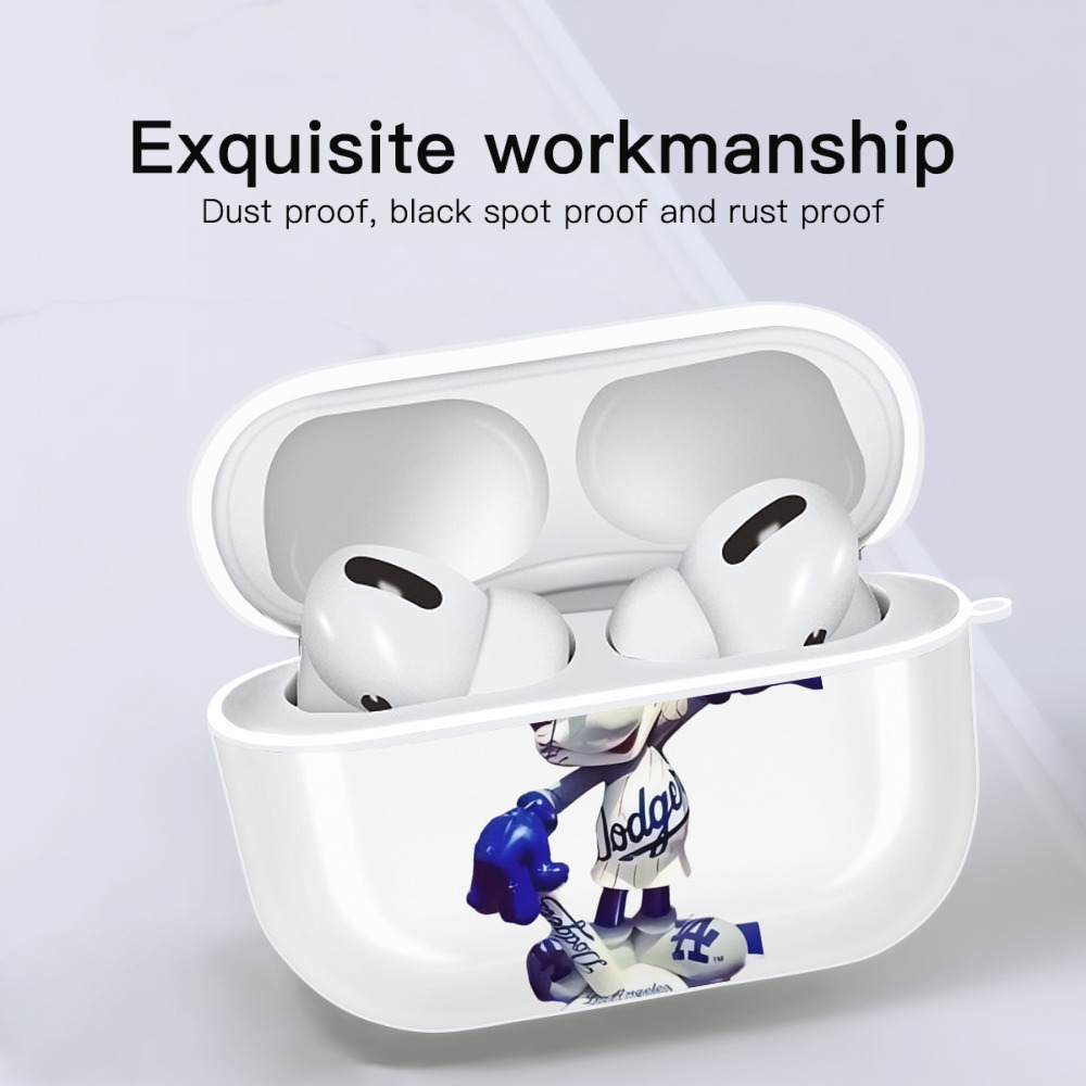  AirPods Pro Hard Case White With Keychain, Durable Flexible PC, Precise Cutouts, Anti-Fingerprint, Yellowing & Scratch Resistant, Full Protection, Washable