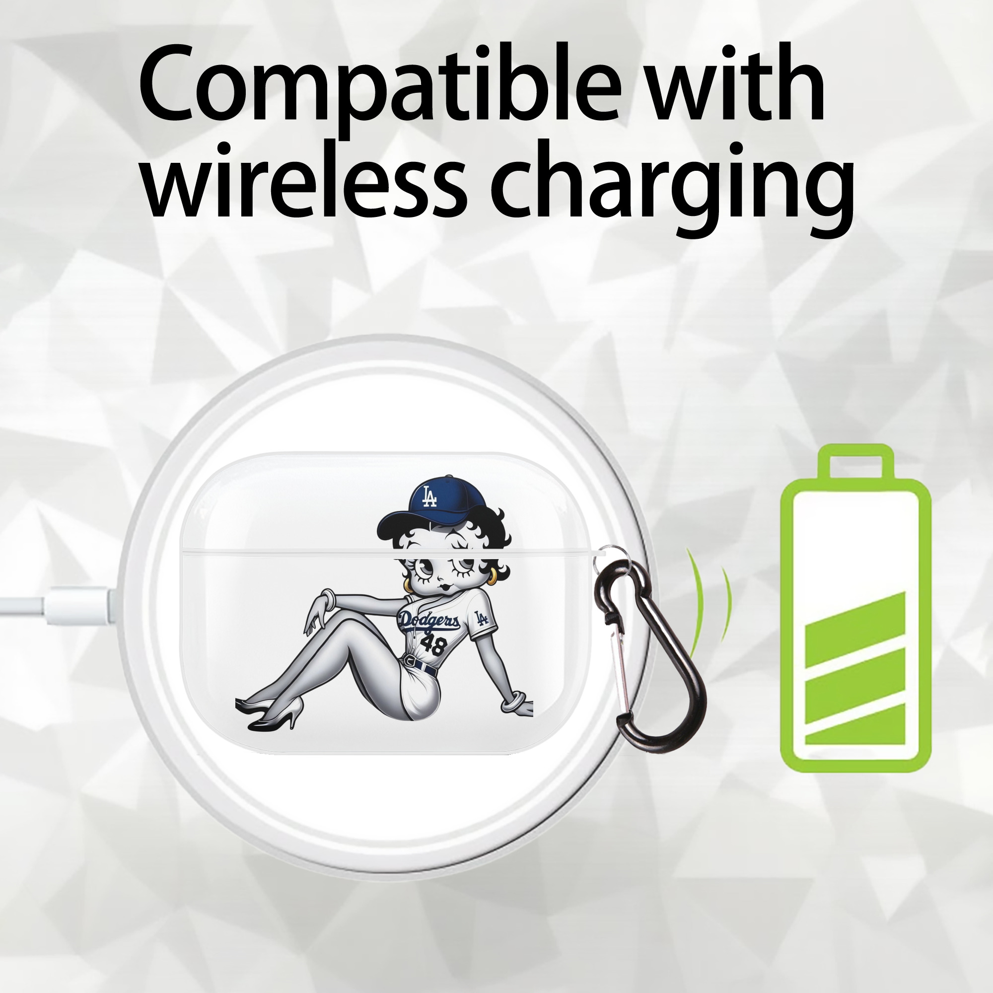  AirPods Pro Hard Case White With Keychain, Durable Flexible PC, Precise Cutouts, Anti-Fingerprint, Yellowing & Scratch Resistant, Full Protection, Washable