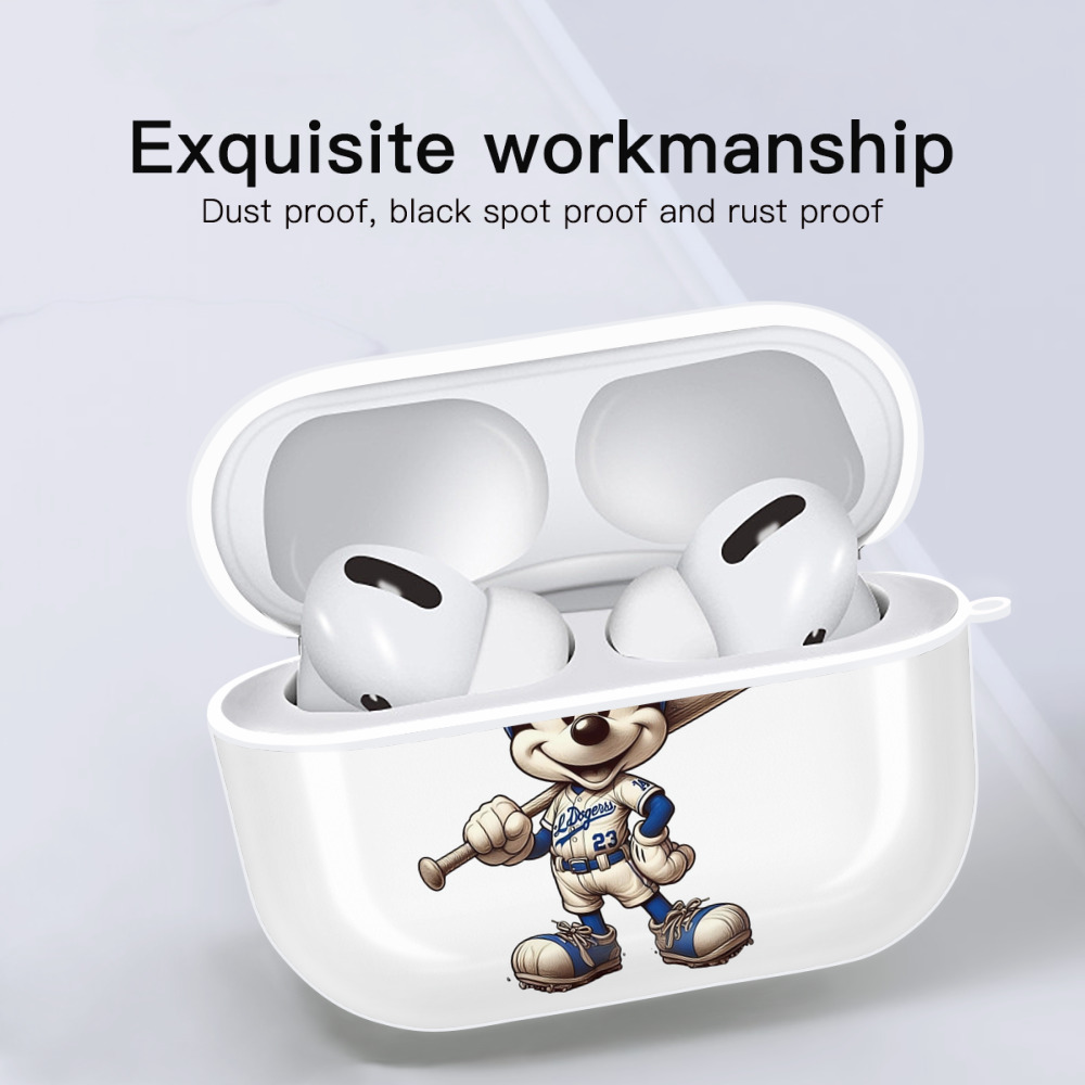  AirPods Pro Hard Case White With Keychain, Durable Flexible PC, Precise Cutouts, Anti-Fingerprint, Yellowing & Scratch Resistant, Full Protection, Washable