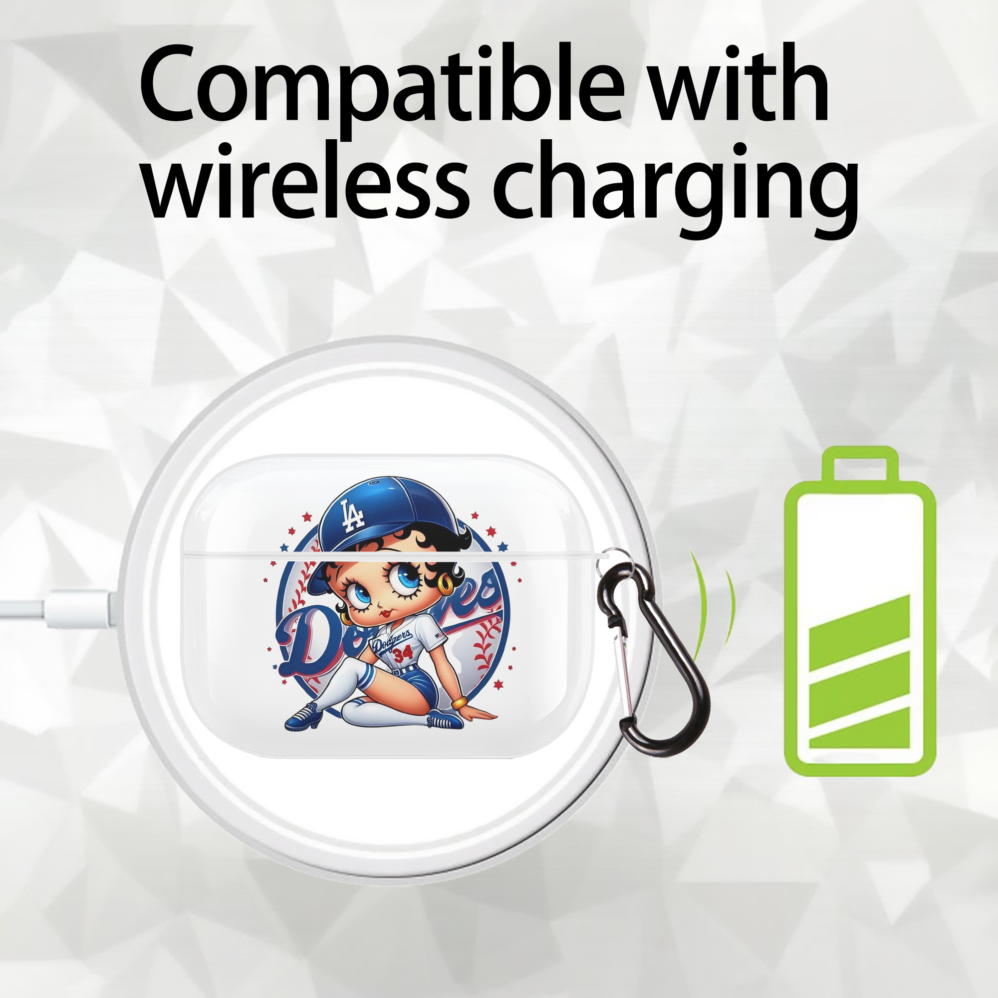  AirPods Pro Hard Case White With Keychain, Durable Flexible PC, Precise Cutouts, Anti-Fingerprint, Yellowing & Scratch Resistant, Full Protection, Washable