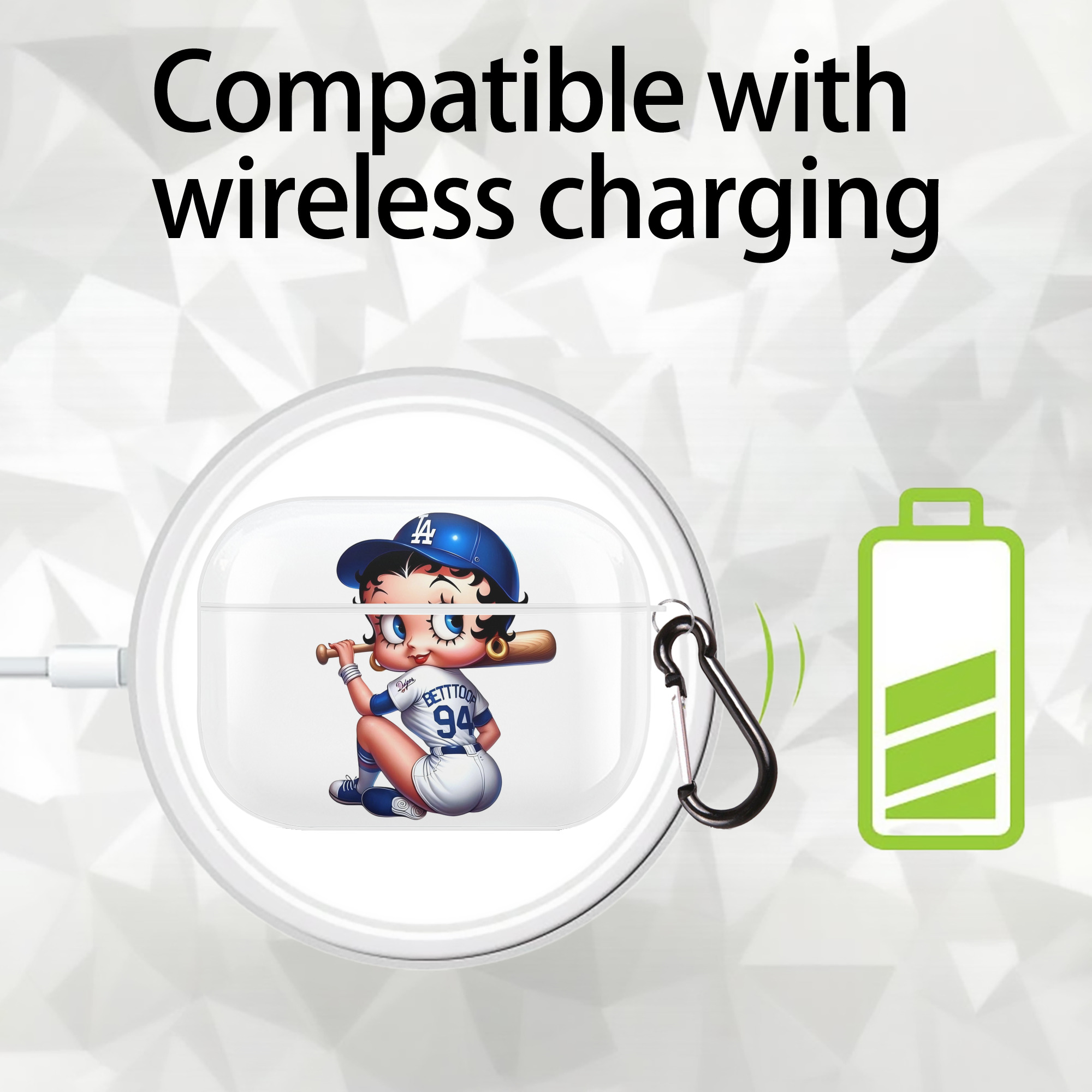  AirPods Pro Hard Case White With Keychain, Durable Flexible PC, Precise Cutouts, Anti-Fingerprint, Yellowing & Scratch Resistant, Full Protection, Washable