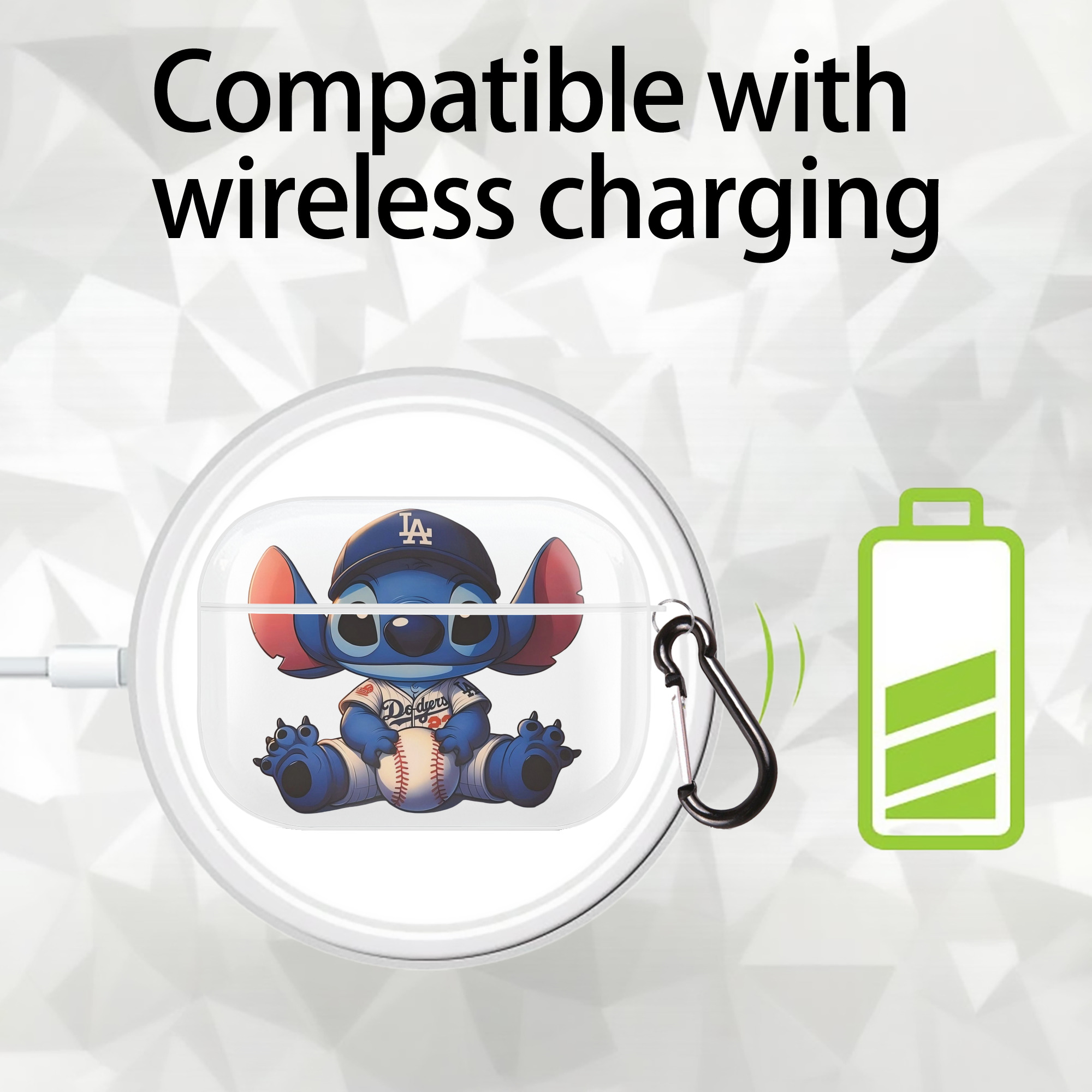  AirPods Pro Hard Case White With Keychain, Durable Flexible PC, Precise Cutouts, Anti-Fingerprint, Yellowing & Scratch Resistant, Full Protection, Washable