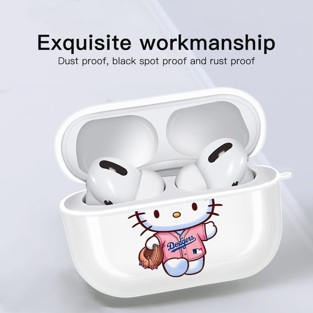  AirPods Pro Hard Case White With Keychain, Durable Flexible PC, Precise Cutouts, Anti-Fingerprint, Yellowing & Scratch Resistant, Full Protection, Washable