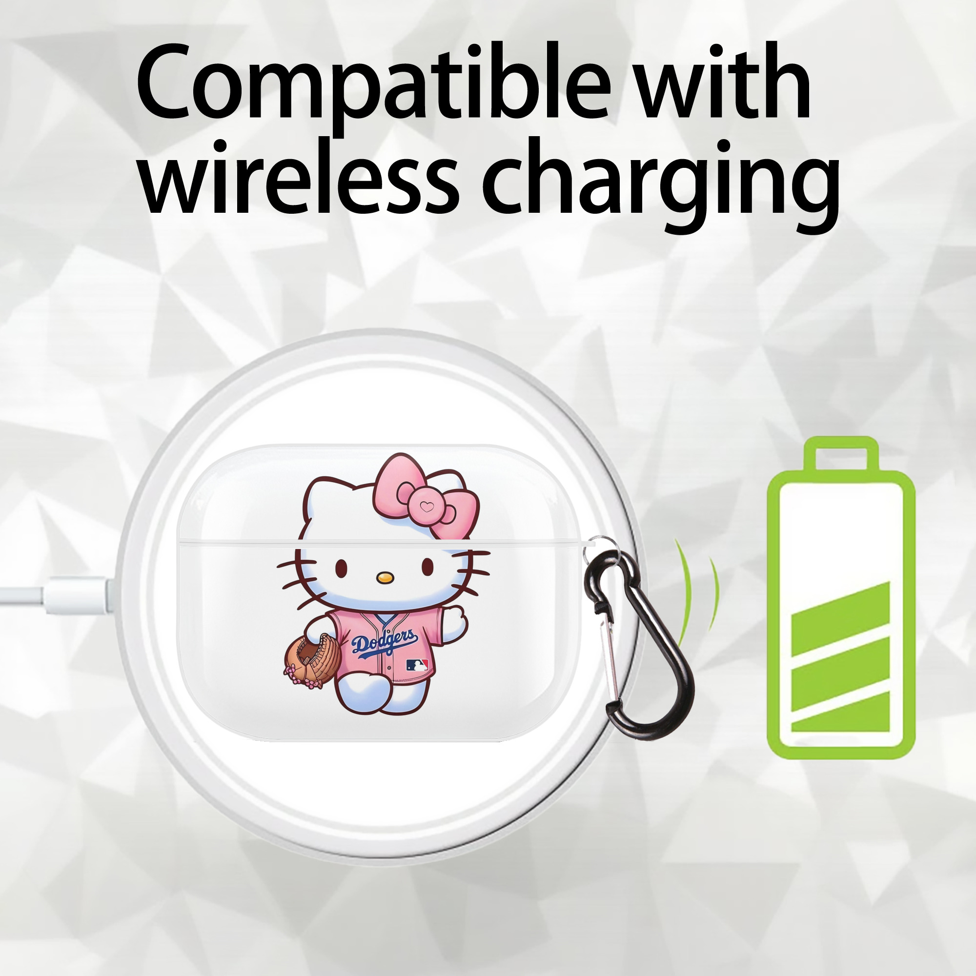  AirPods Pro Hard Case White With Keychain, Durable Flexible PC, Precise Cutouts, Anti-Fingerprint, Yellowing & Scratch Resistant, Full Protection, Washable