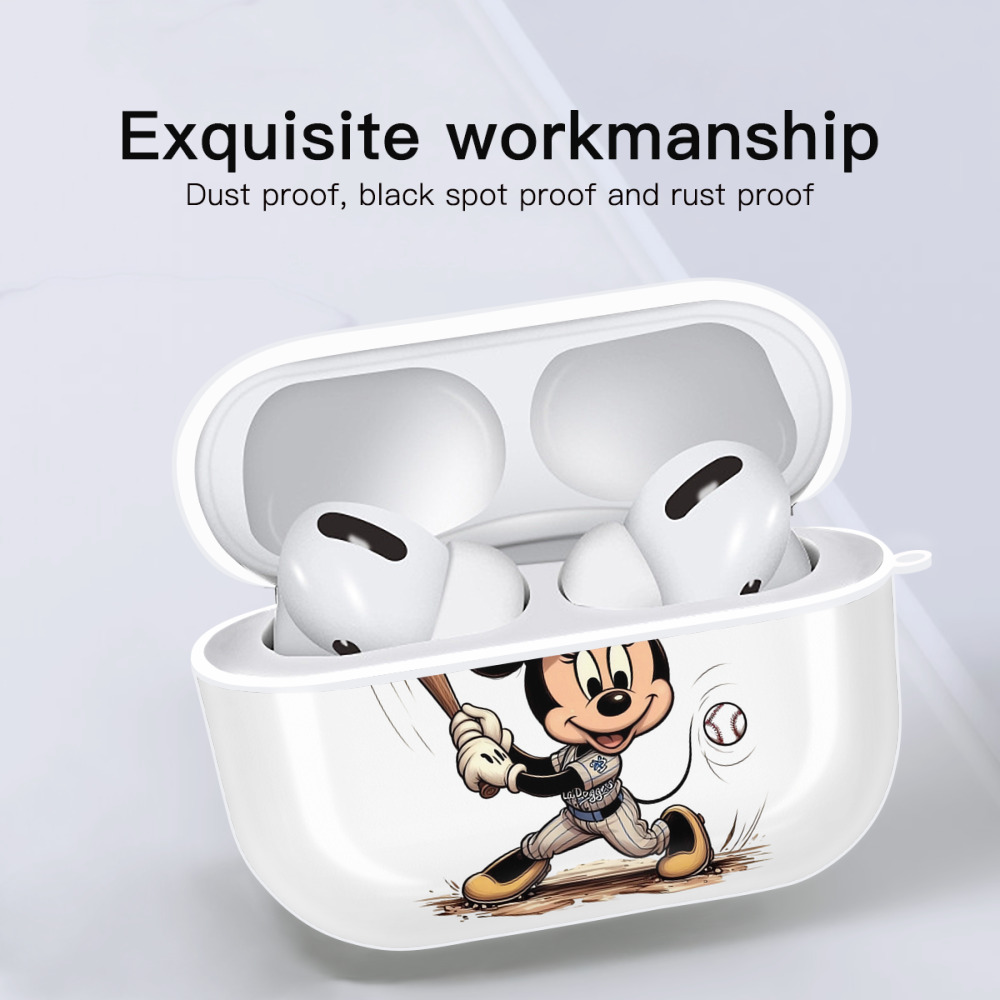  AirPods Pro Hard Case White With Keychain, Durable Flexible PC, Precise Cutouts, Anti-Fingerprint, Yellowing & Scratch Resistant, Full Protection, Washable