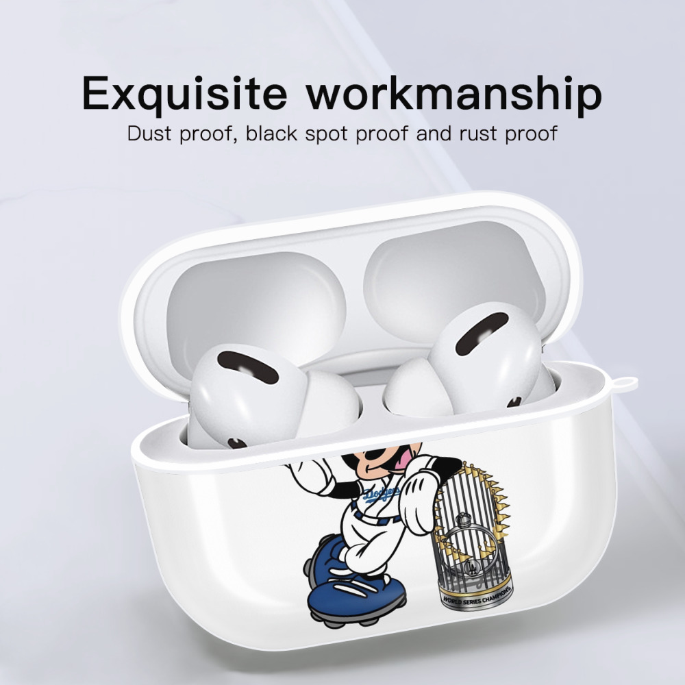  AirPods Pro Hard Case White With Keychain, Durable Flexible PC, Precise Cutouts, Anti-Fingerprint, Yellowing & Scratch Resistant, Full Protection, Washable