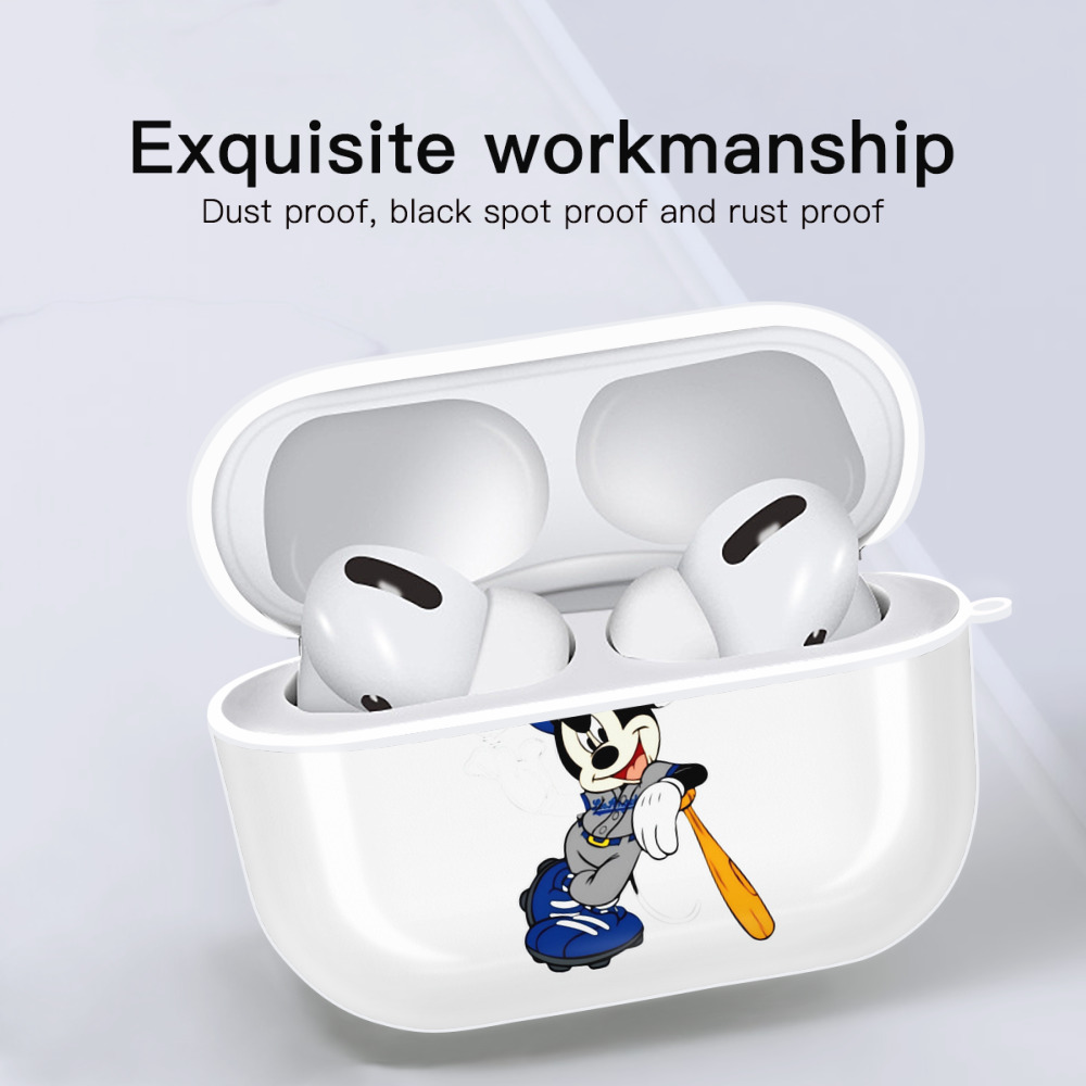  AirPods Pro Hard Case White With Keychain, Durable Flexible PC, Precise Cutouts, Anti-Fingerprint, Yellowing & Scratch Resistant, Full Protection, Washable