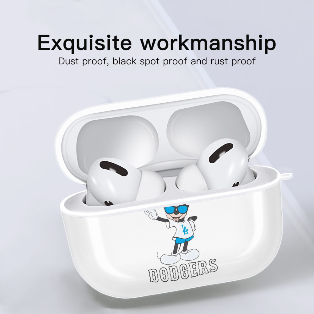  AirPods Pro Hard Case White With Keychain, Durable Flexible PC, Precise Cutouts, Anti-Fingerprint, Yellowing & Scratch Resistant, Full Protection, Washable