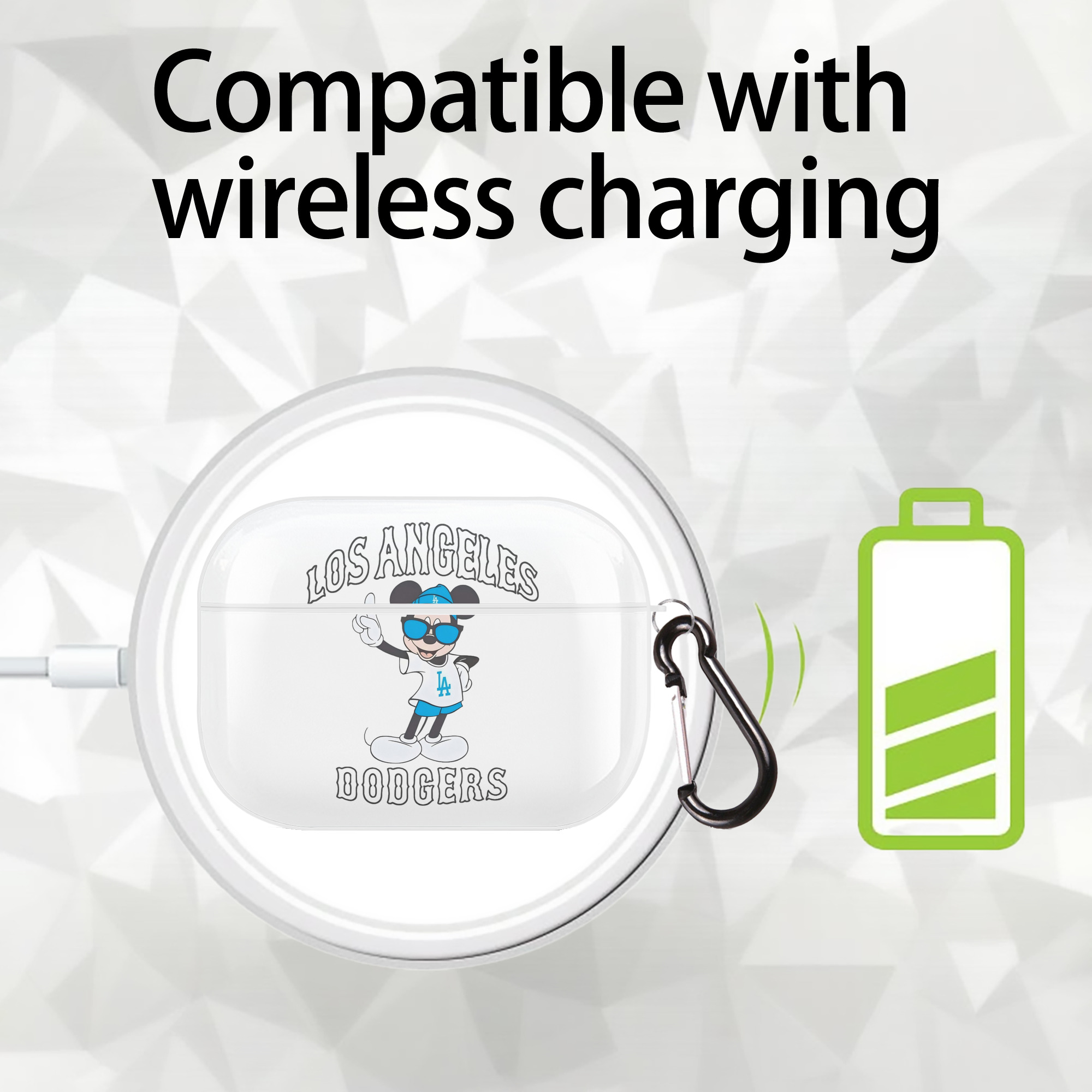  AirPods Pro Hard Case White With Keychain, Durable Flexible PC, Precise Cutouts, Anti-Fingerprint, Yellowing & Scratch Resistant, Full Protection, Washable