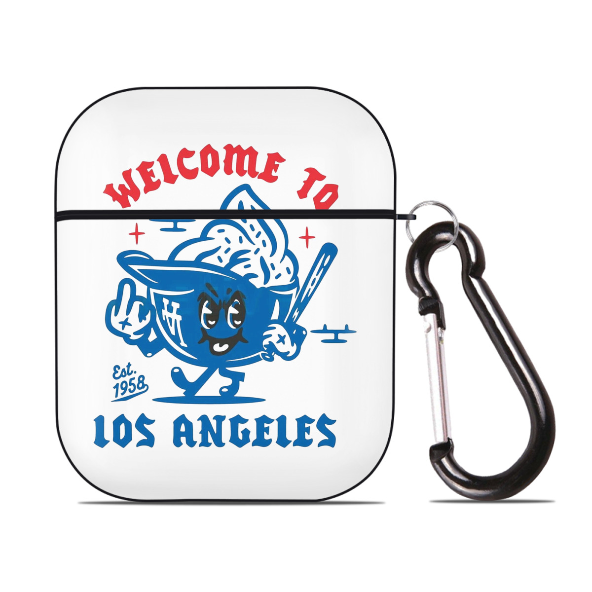  AirPods 2 Case Hard Shell Black, Flexible PC Material, Precise Cutouts, Full Protection, Anti-Fingerprint, Washable, Includes Keychain – Durable & Slim Design