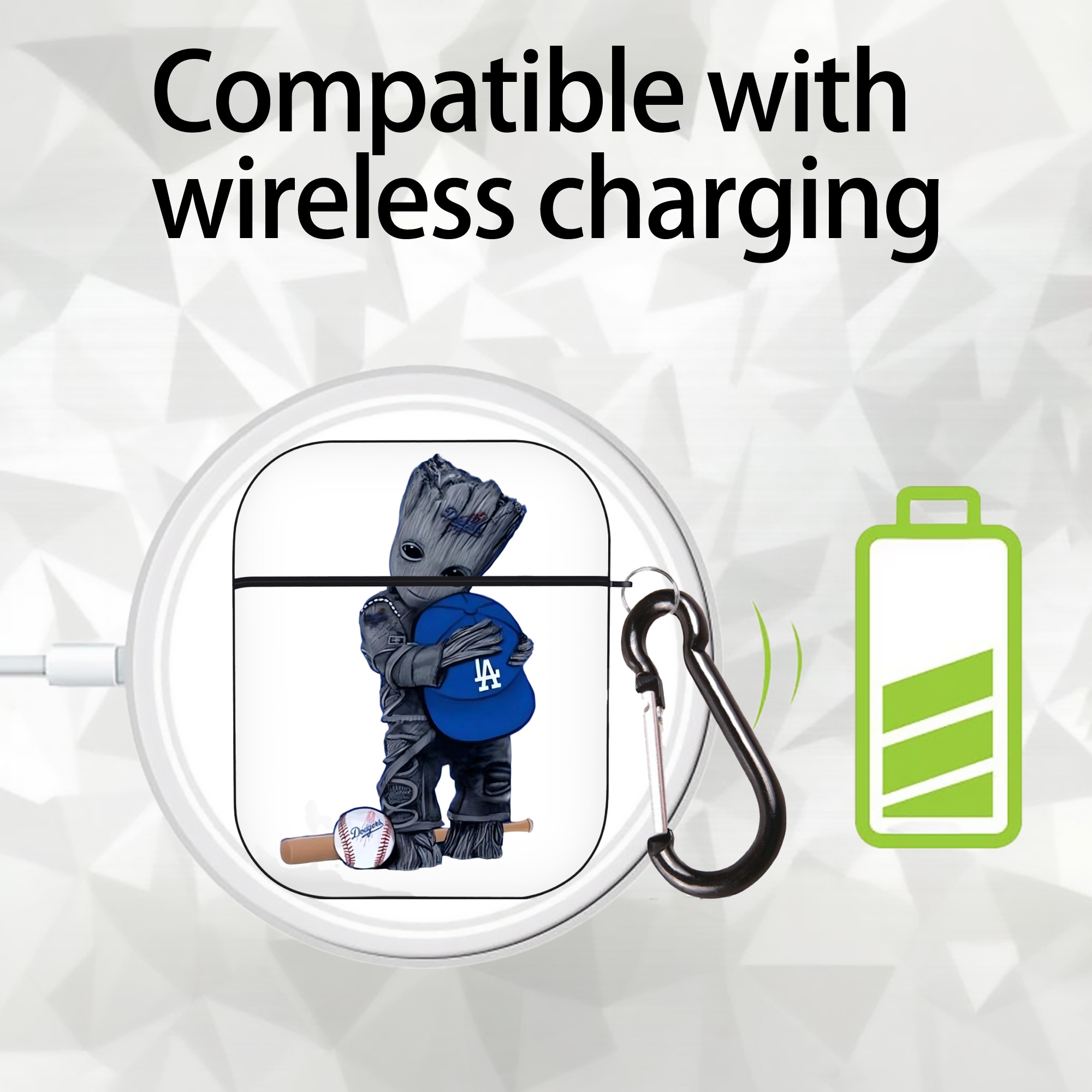  AirPods 2 Case Hard Shell Black, Flexible PC Material, Precise Cutouts, Full Protection, Anti-Fingerprint, Washable, Includes Keychain – Durable & Slim Design