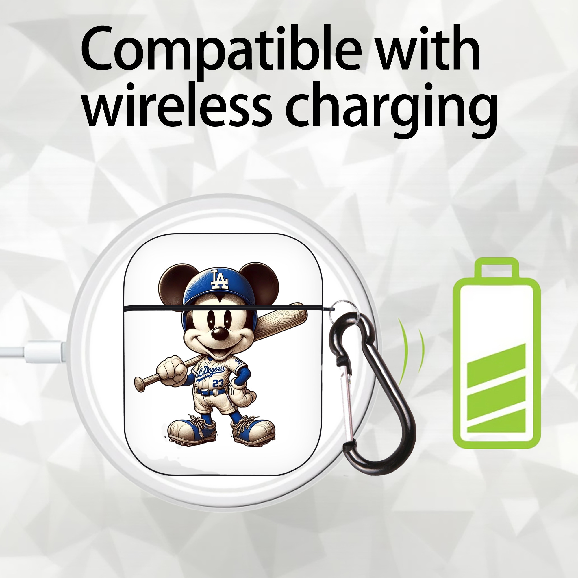  AirPods 2 Case Hard Shell Black, Flexible PC Material, Precise Cutouts, Full Protection, Anti-Fingerprint, Washable, Includes Keychain – Durable & Slim Design