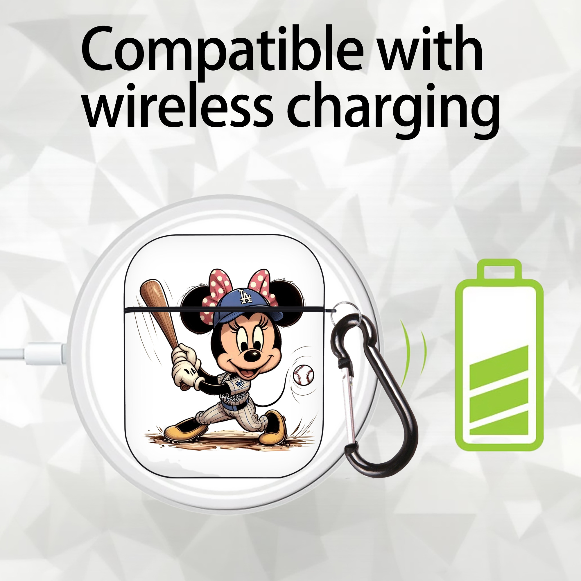  AirPods 2 Case Hard Shell Black, Flexible PC Material, Precise Cutouts, Full Protection, Anti-Fingerprint, Washable, Includes Keychain – Durable & Slim Design