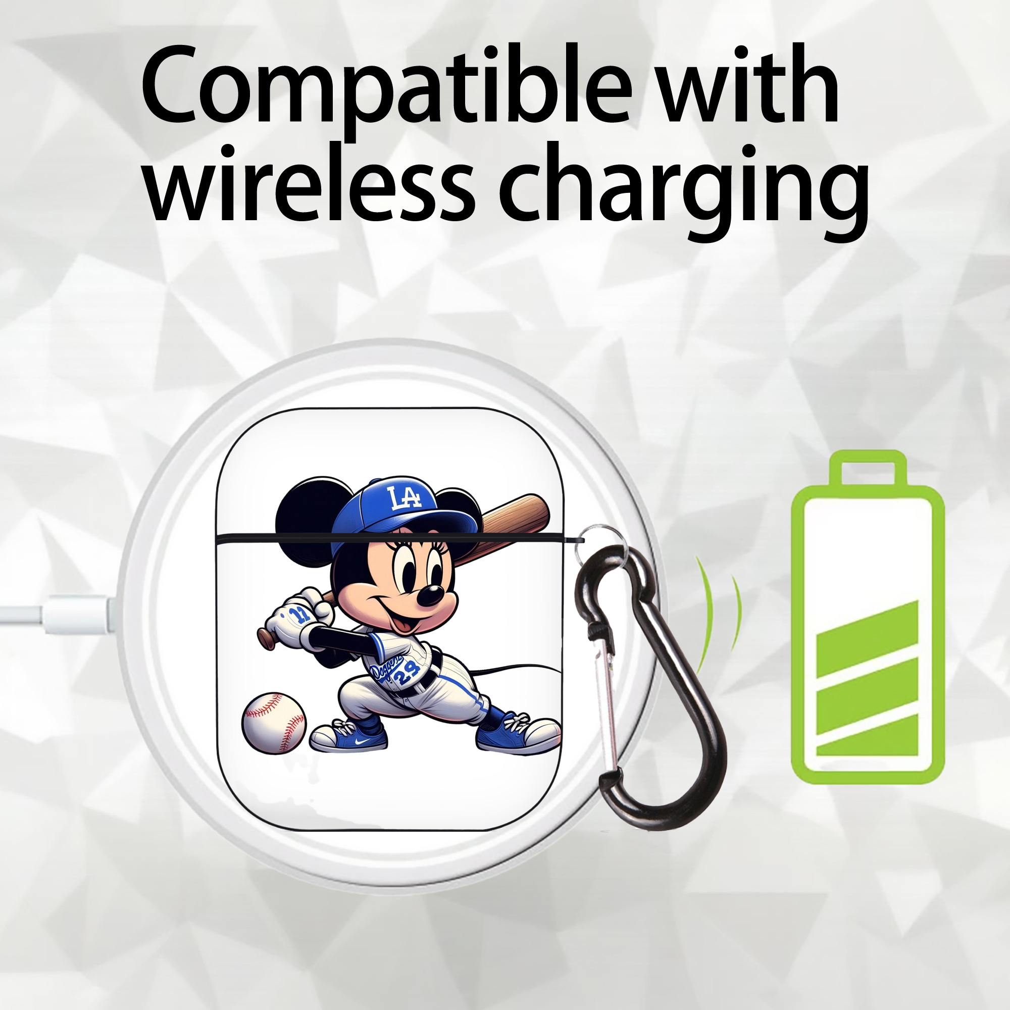  AirPods 2 Case Hard Shell Black, Flexible PC Material, Precise Cutouts, Full Protection, Anti-Fingerprint, Washable, Includes Keychain – Durable & Slim Design