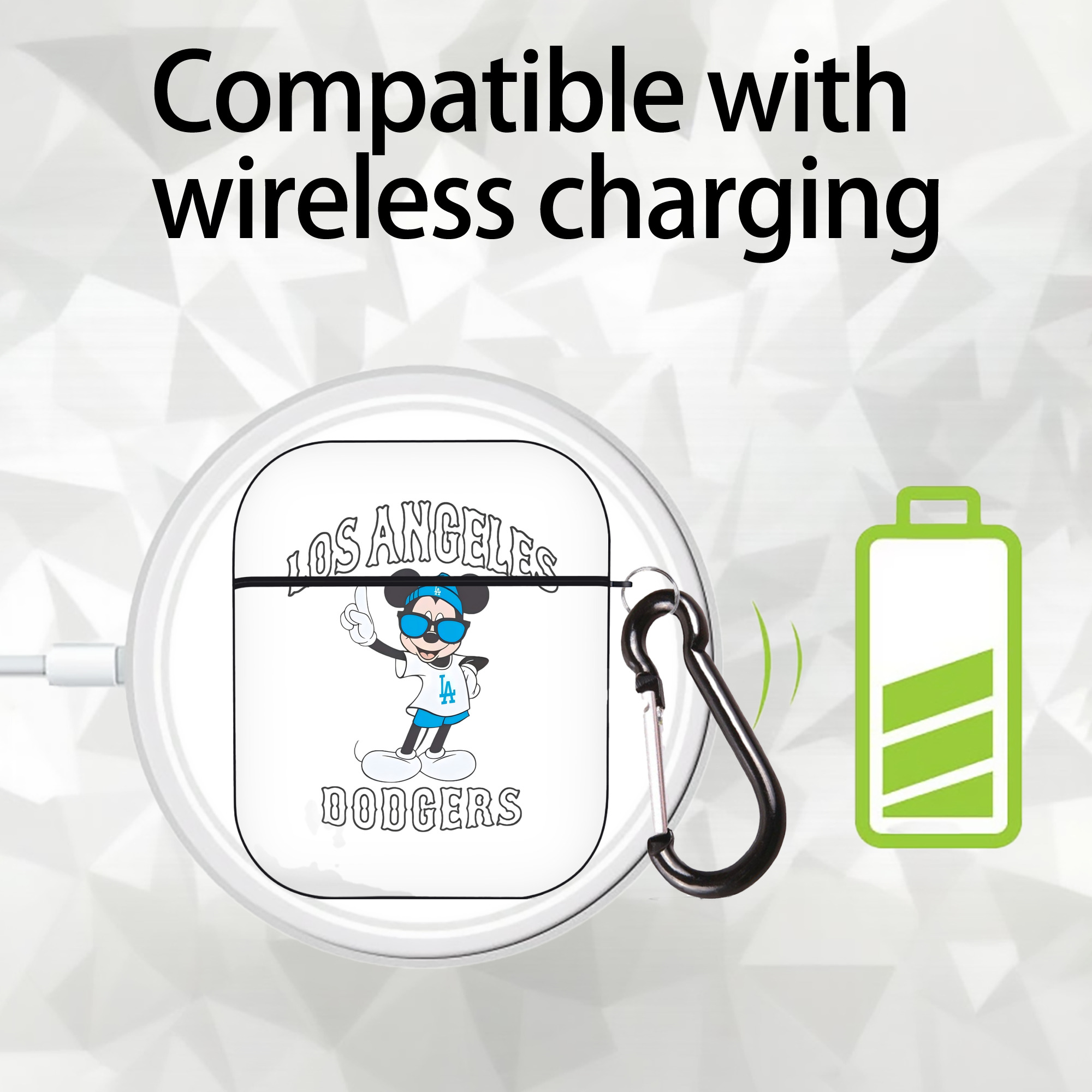  AirPods 2 Case Hard Shell Black, Flexible PC Material, Precise Cutouts, Full Protection, Anti-Fingerprint, Washable, Includes Keychain – Durable & Slim Design