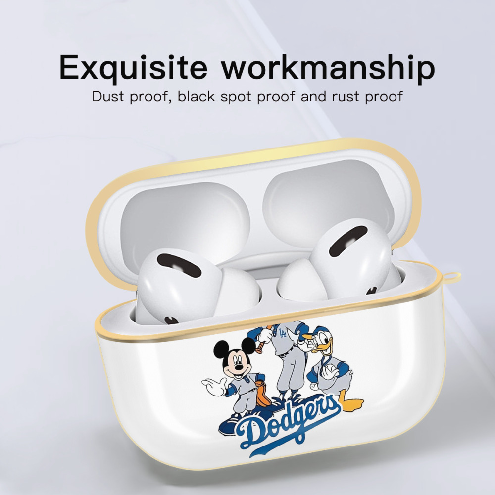  Luxury Gold AirPods Pro Case With Keychain, Flexible PC Material, Full Protection, Precise Cutouts, Anti-Fingerprint, Washable, Durable Design