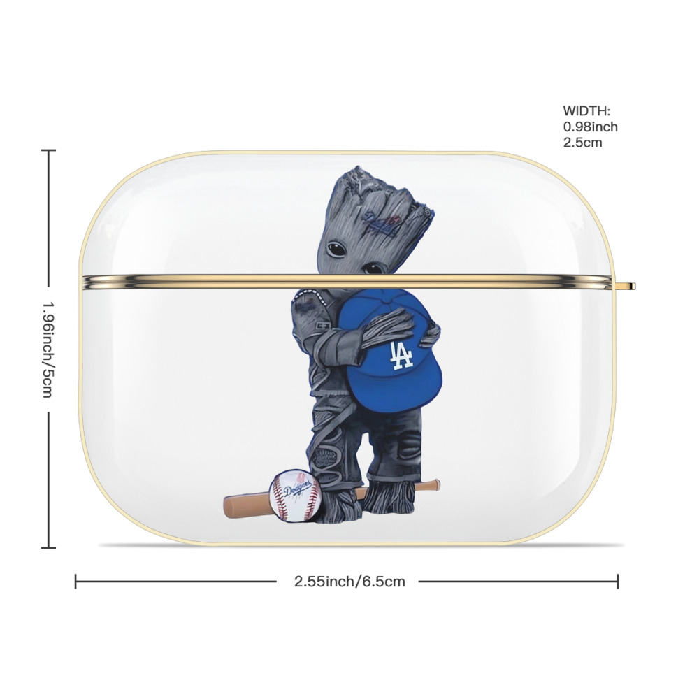  Luxury Gold AirPods Pro Case With Keychain, Flexible PC Material, Full Protection, Precise Cutouts, Anti-Fingerprint, Washable, Durable Design