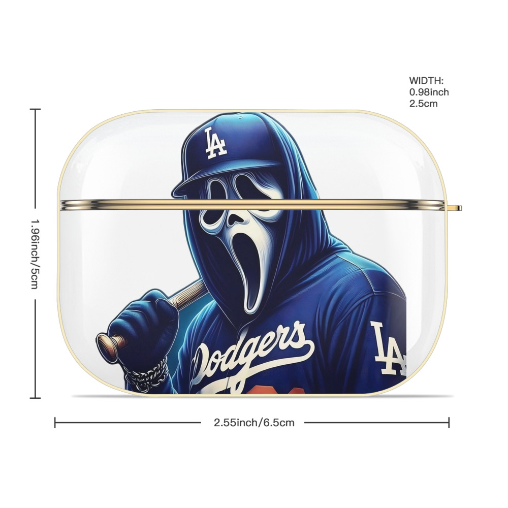  Luxury Gold AirPods Pro Case With Keychain, Flexible PC Material, Full Protection, Precise Cutouts, Anti-Fingerprint, Washable, Durable Design