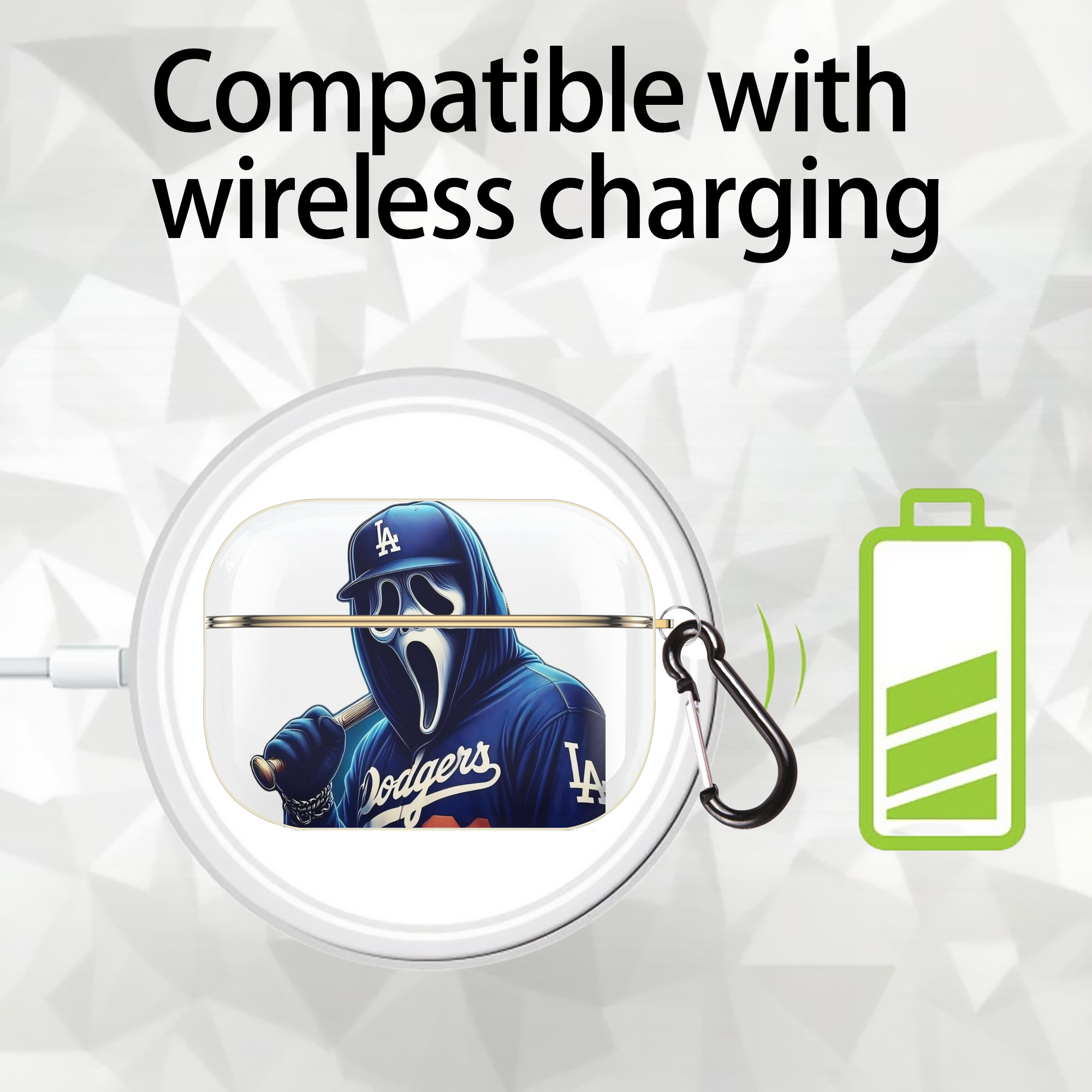  Luxury Gold AirPods Pro Case With Keychain, Flexible PC Material, Full Protection, Precise Cutouts, Anti-Fingerprint, Washable, Durable Design