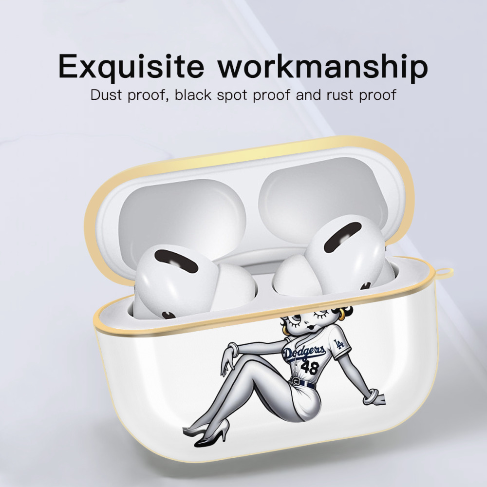  Luxury Gold AirPods Pro Case With Keychain, Flexible PC Material, Full Protection, Precise Cutouts, Anti-Fingerprint, Washable, Durable Design