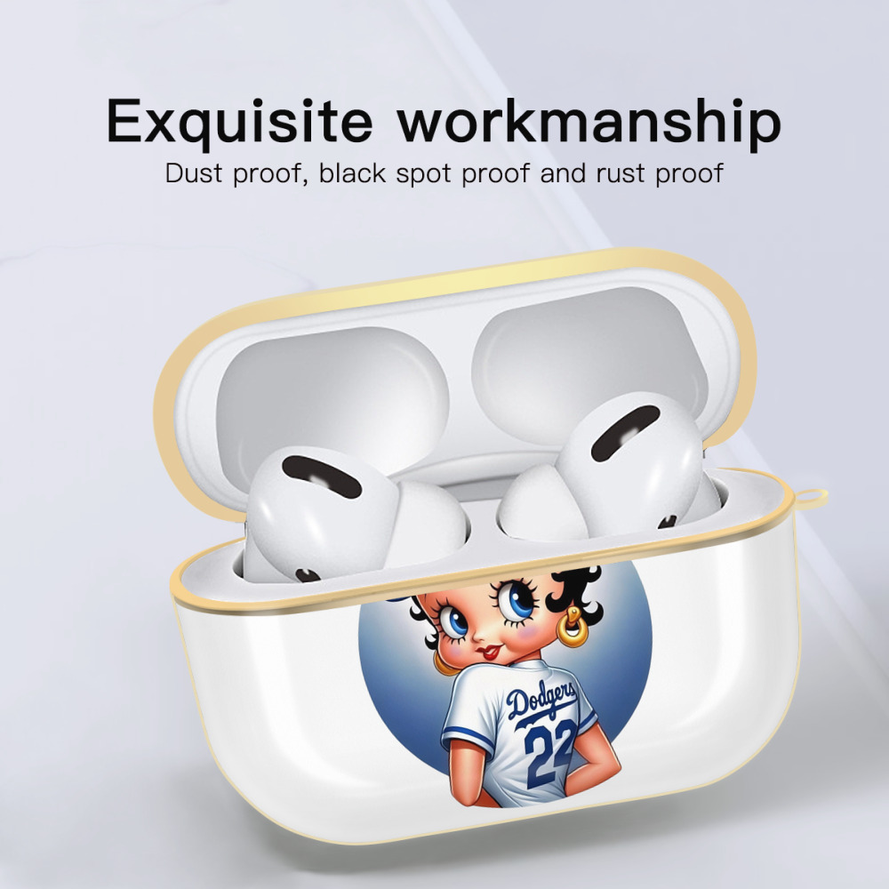  Luxury Gold AirPods Pro Case With Keychain, Flexible PC Material, Full Protection, Precise Cutouts, Anti-Fingerprint, Washable, Durable Design