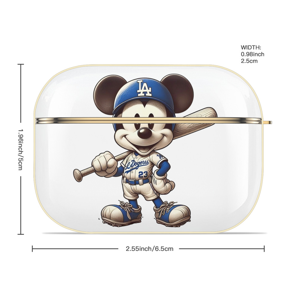  Luxury Gold AirPods Pro Case With Keychain, Flexible PC Material, Full Protection, Precise Cutouts, Anti-Fingerprint, Washable, Durable Design