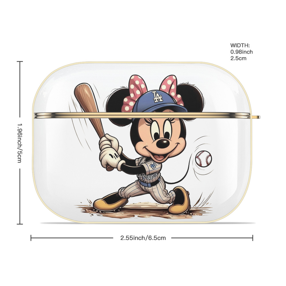  Luxury Gold AirPods Pro Case With Keychain, Flexible PC Material, Full Protection, Precise Cutouts, Anti-Fingerprint, Washable, Durable Design