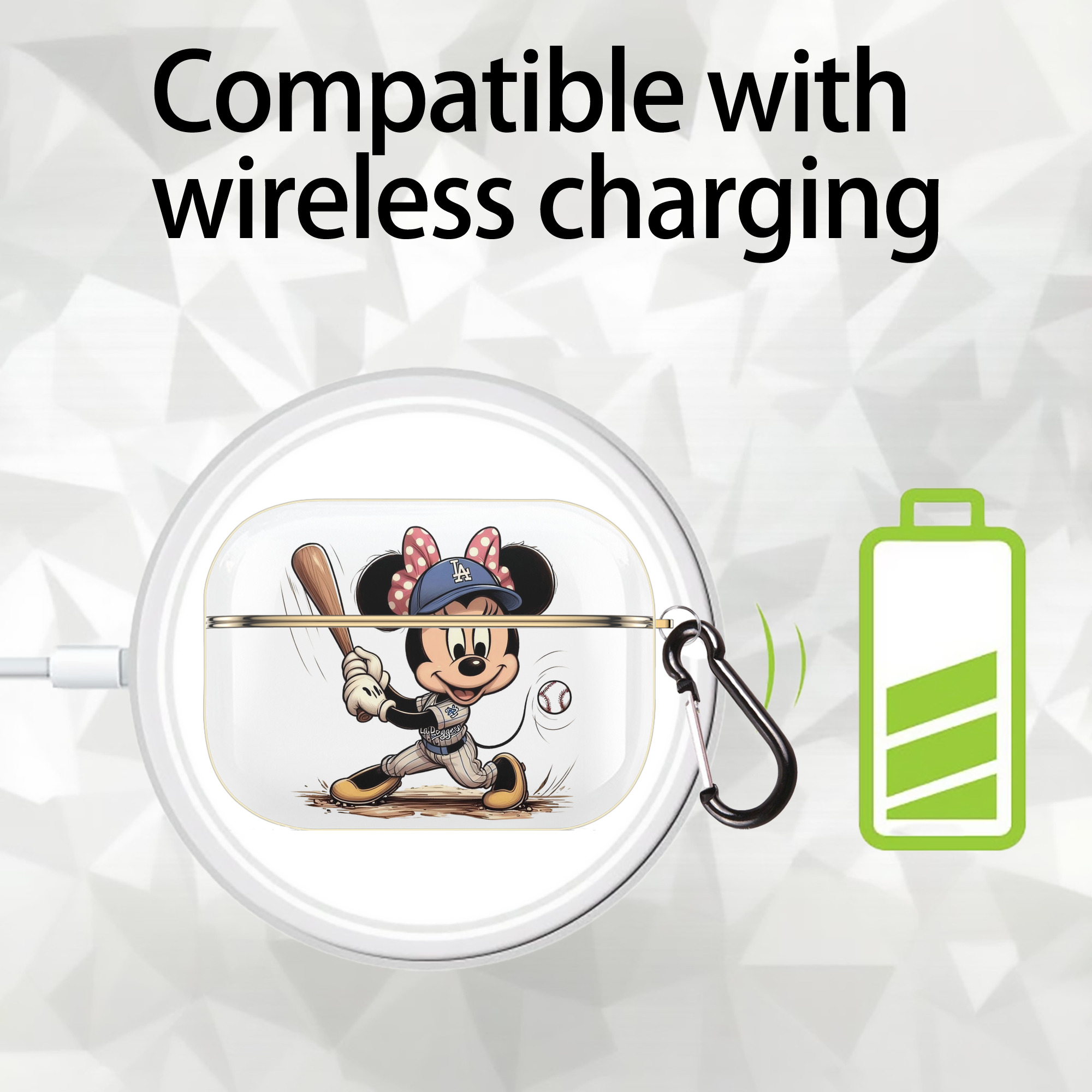  Luxury Gold AirPods Pro Case With Keychain, Flexible PC Material, Full Protection, Precise Cutouts, Anti-Fingerprint, Washable, Durable Design