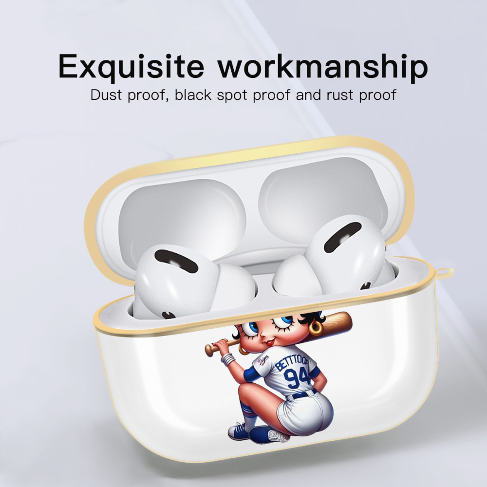  Luxury Gold AirPods Pro Case With Keychain, Flexible PC Material, Full Protection, Precise Cutouts, Anti-Fingerprint, Washable, Durable Design