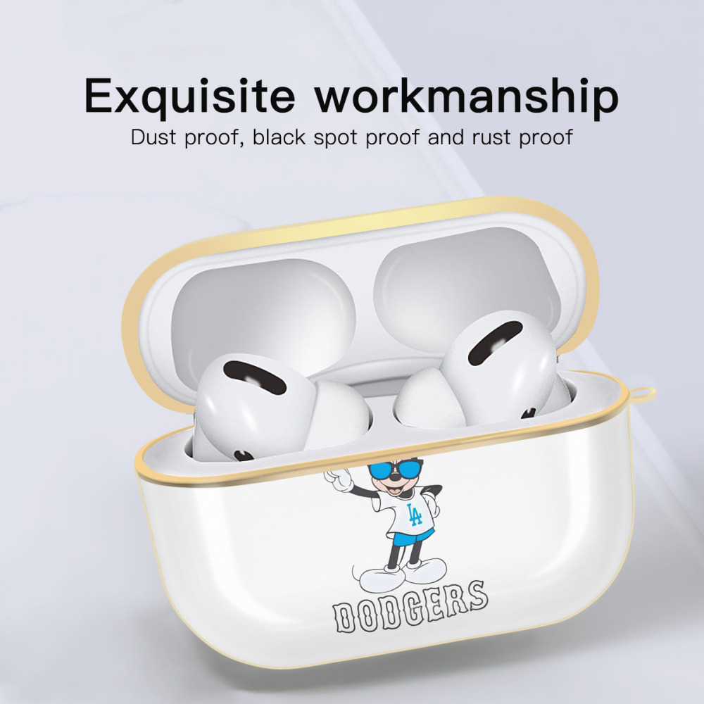  Luxury Gold AirPods Pro Case With Keychain, Flexible PC Material, Full Protection, Precise Cutouts, Anti-Fingerprint, Washable, Durable Design