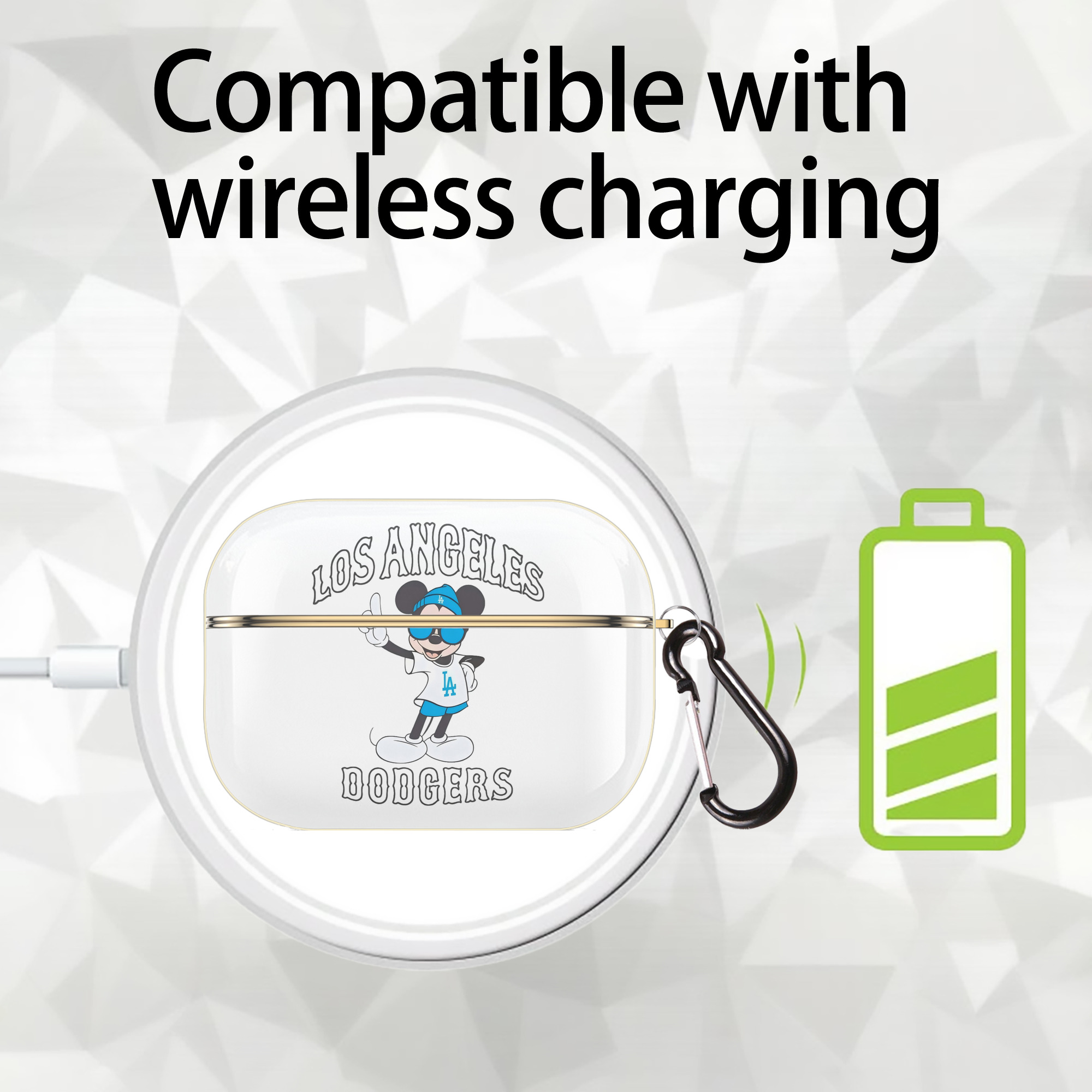  Luxury Gold AirPods Pro Case With Keychain, Flexible PC Material, Full Protection, Precise Cutouts, Anti-Fingerprint, Washable, Durable Design