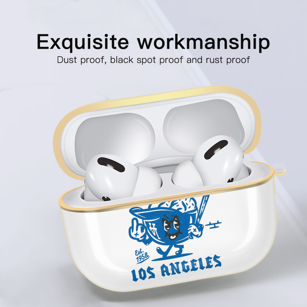  Luxury Gold AirPods Pro Case With Keychain, Flexible PC Material, Full Protection, Precise Cutouts, Anti-Fingerprint, Washable, Durable Design