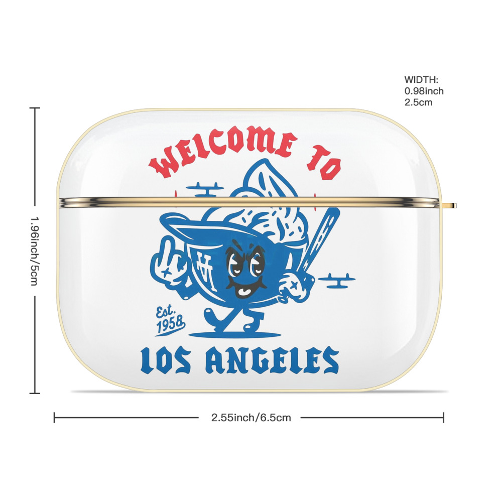  Luxury Gold AirPods Pro Case With Keychain, Flexible PC Material, Full Protection, Precise Cutouts, Anti-Fingerprint, Washable, Durable Design