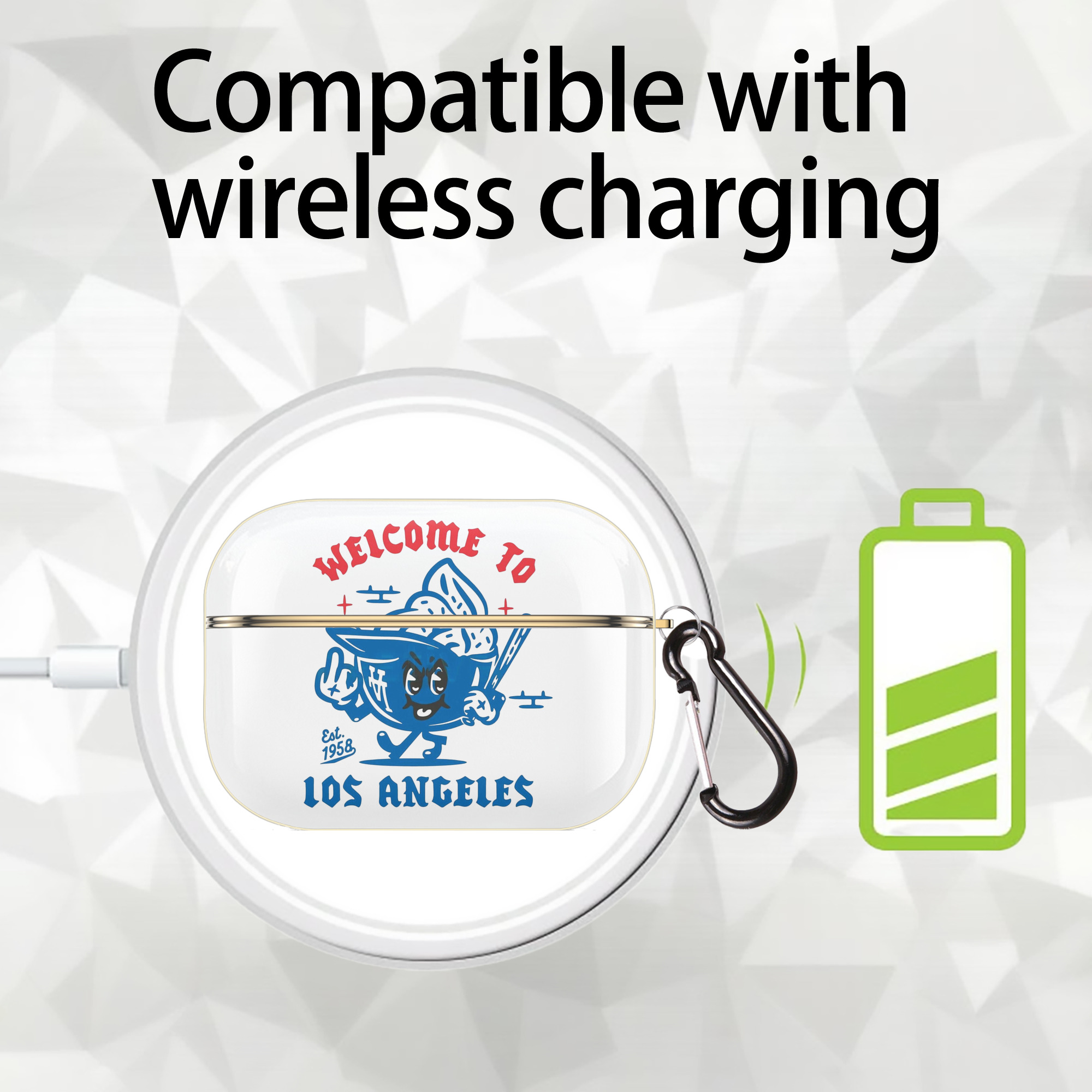  Luxury Gold AirPods Pro Case With Keychain, Flexible PC Material, Full Protection, Precise Cutouts, Anti-Fingerprint, Washable, Durable Design