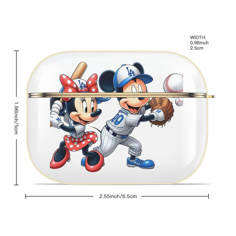  Luxury Gold AirPods Pro Case With Keychain, Flexible PC Material, Full Protection, Precise Cutouts, Anti-Fingerprint, Washable, Durable Design