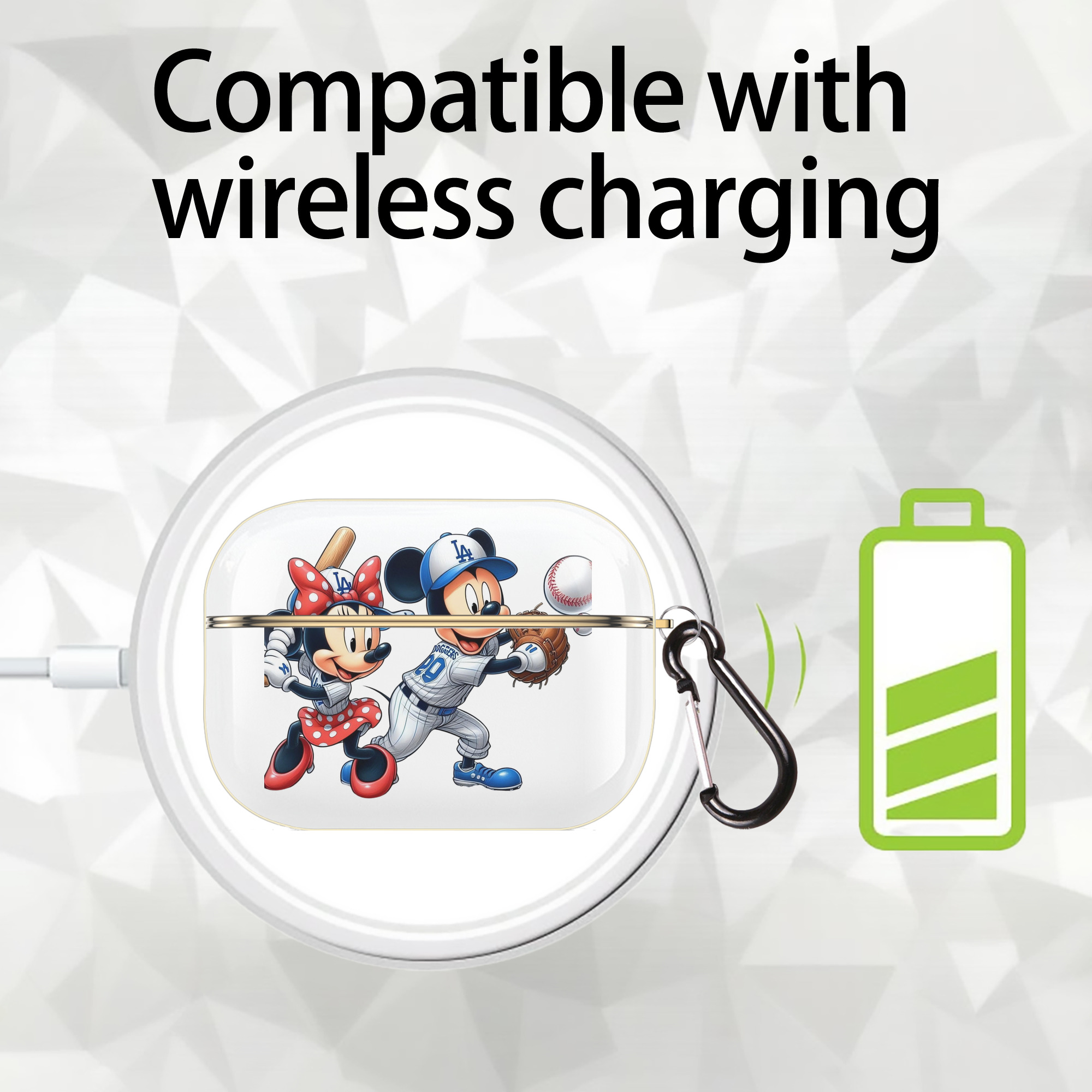  Luxury Gold AirPods Pro Case With Keychain, Flexible PC Material, Full Protection, Precise Cutouts, Anti-Fingerprint, Washable, Durable Design