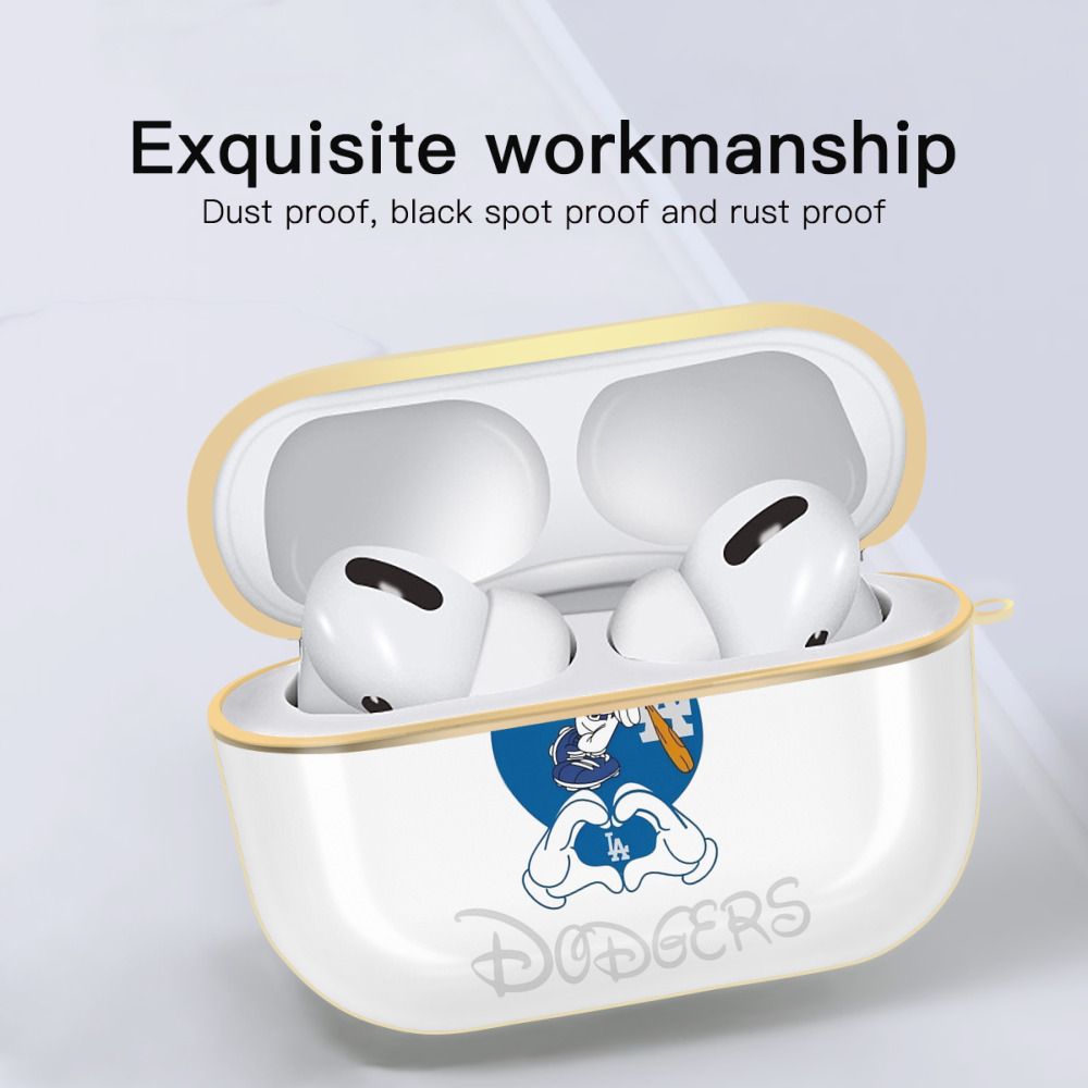  Luxury Gold AirPods Pro Case With Keychain, Flexible PC Material, Full Protection, Precise Cutouts, Anti-Fingerprint, Washable, Durable Design