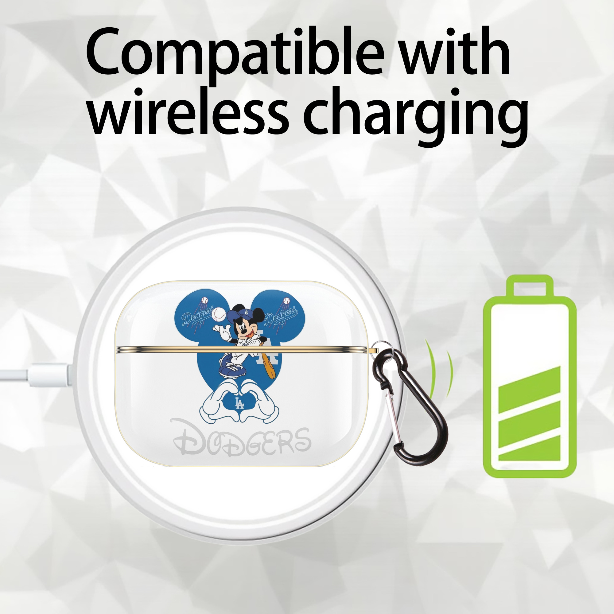  Luxury Gold AirPods Pro Case With Keychain, Flexible PC Material, Full Protection, Precise Cutouts, Anti-Fingerprint, Washable, Durable Design