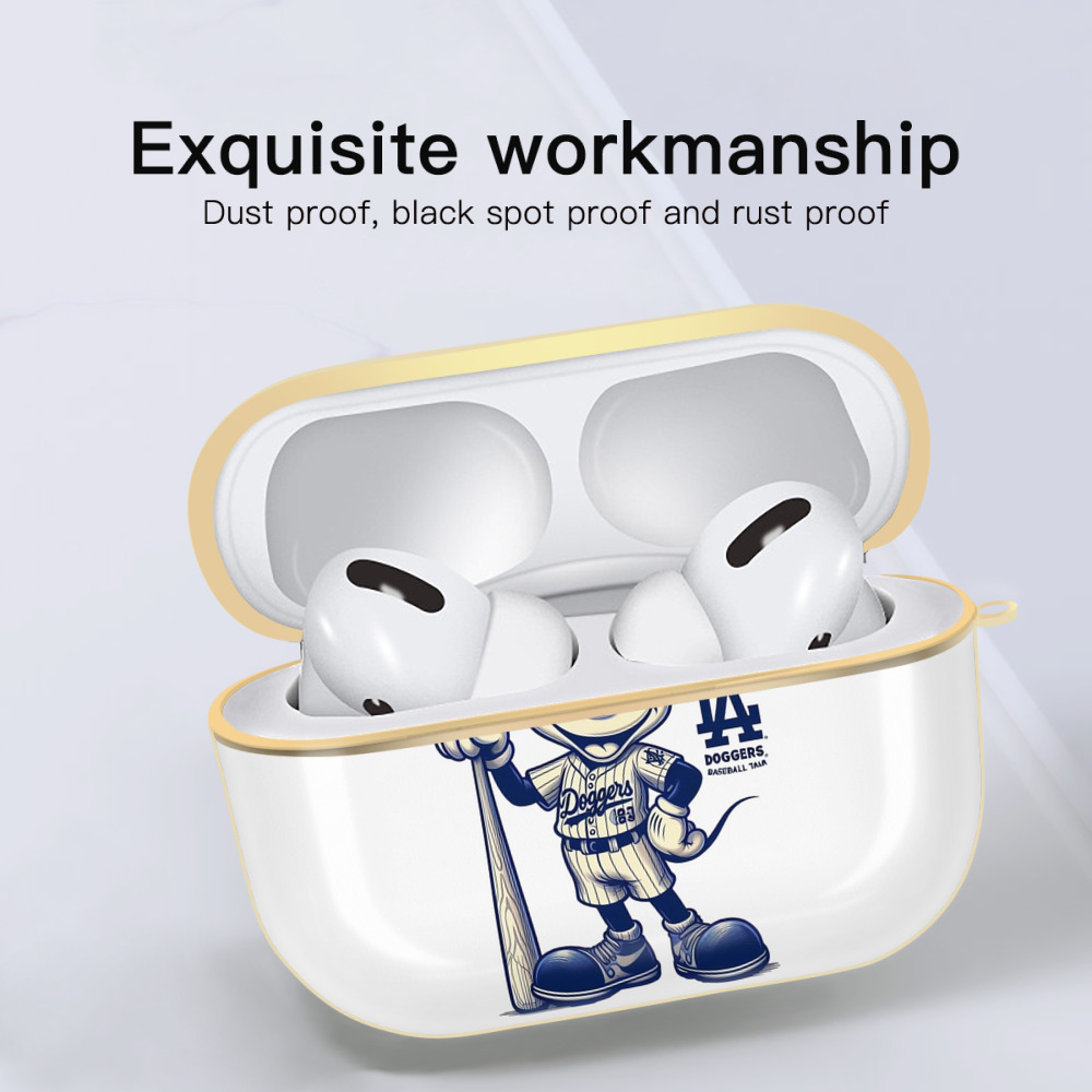  Luxury Gold AirPods Pro Case With Keychain, Flexible PC Material, Full Protection, Precise Cutouts, Anti-Fingerprint, Washable, Durable Design