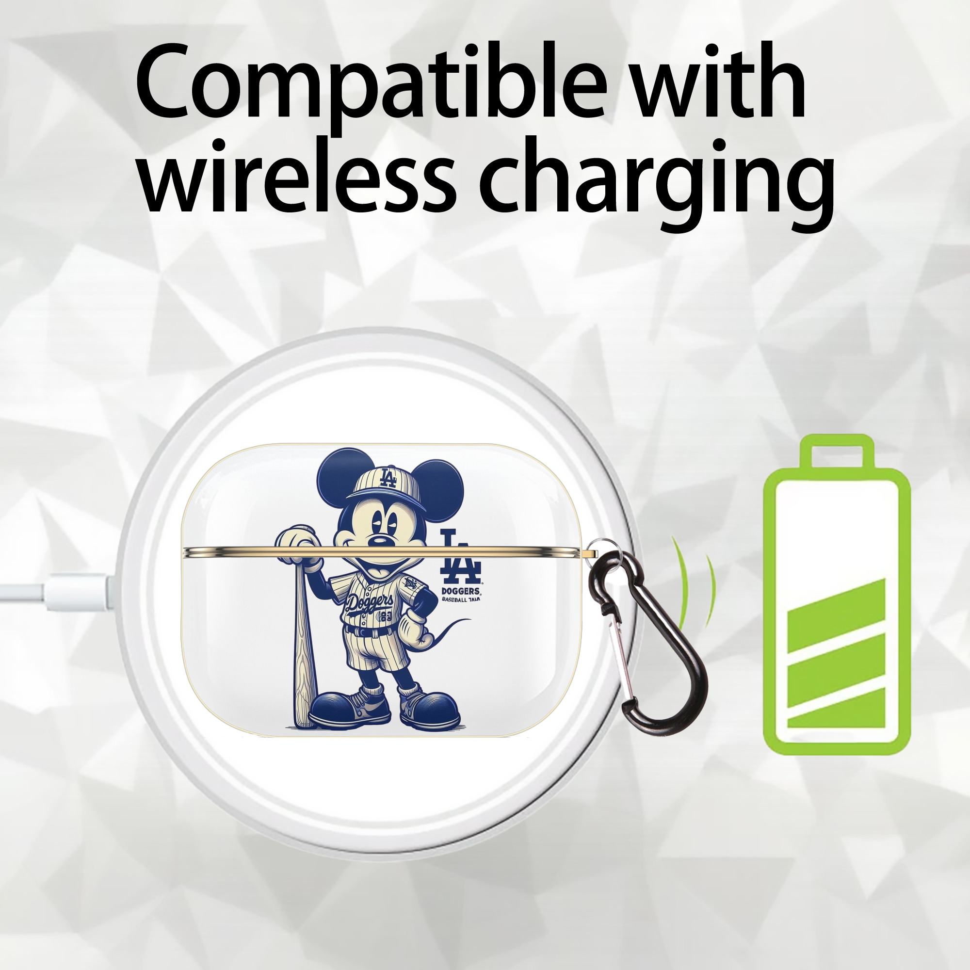  Luxury Gold AirPods Pro Case With Keychain, Flexible PC Material, Full Protection, Precise Cutouts, Anti-Fingerprint, Washable, Durable Design