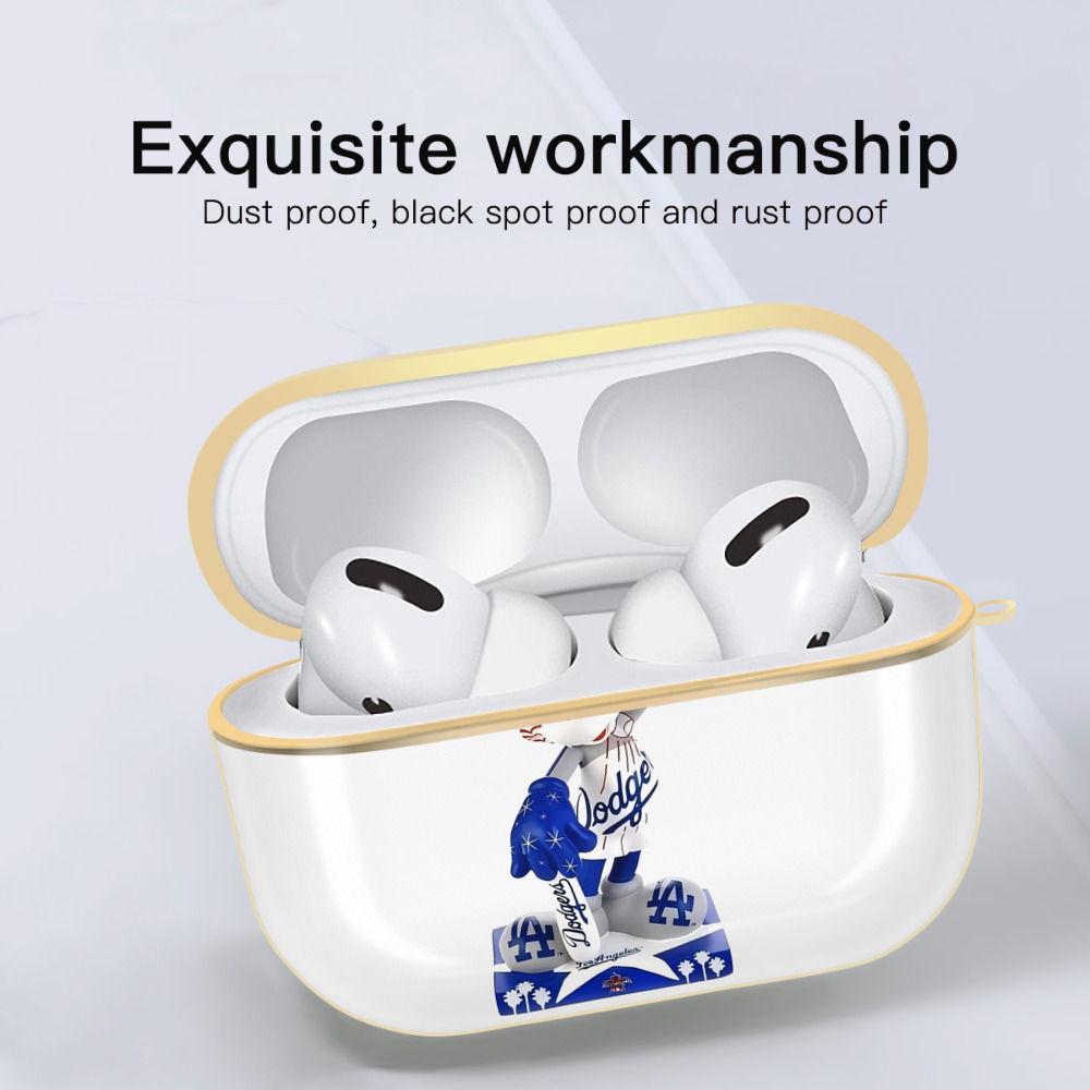  Luxury Gold AirPods Pro Case With Keychain, Flexible PC Material, Full Protection, Precise Cutouts, Anti-Fingerprint, Washable, Durable Design